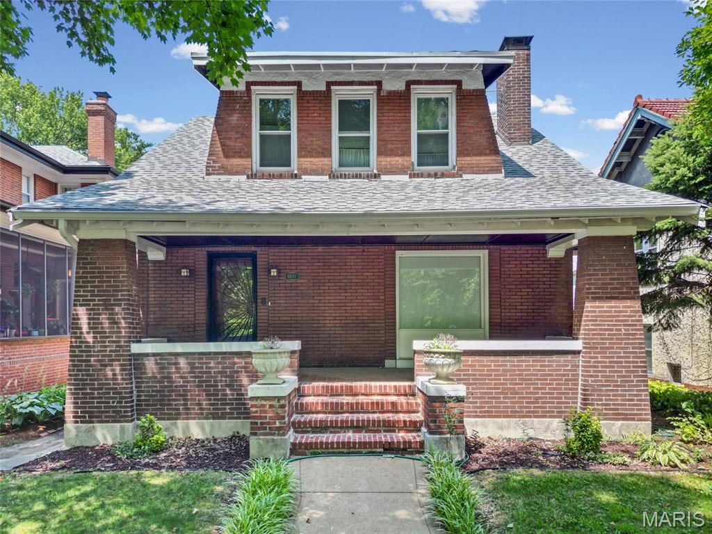 Whether you are looking for a forever home to put some sweat equity into, or are an investor looking for a flip, long term rental or short term rental, this beautiful brick Craftsman located in Shaw directly across from Tower Grove park, has ALL the potential. The main level features a large kitchen with stainless steel appliances, 1/2 bath, and sun porch, as well as a formal dining room and living room. Located upstairs are 3 Beds and a full bath. The expanded primary features a large closet and mini-split for your comfort. The walkout basement is mostly finished and offers a 2nd full bath. Timeless details include stained glass windows, coffered dining room ceiling with chandelier, pristine original tile work in upstairs bath, and radiant heat throughout. This home features a one car brick garage with a 2 car parking pad for a total of 3 off street parking spaces. Come give this gem new life!  This is an As-Is Sale.