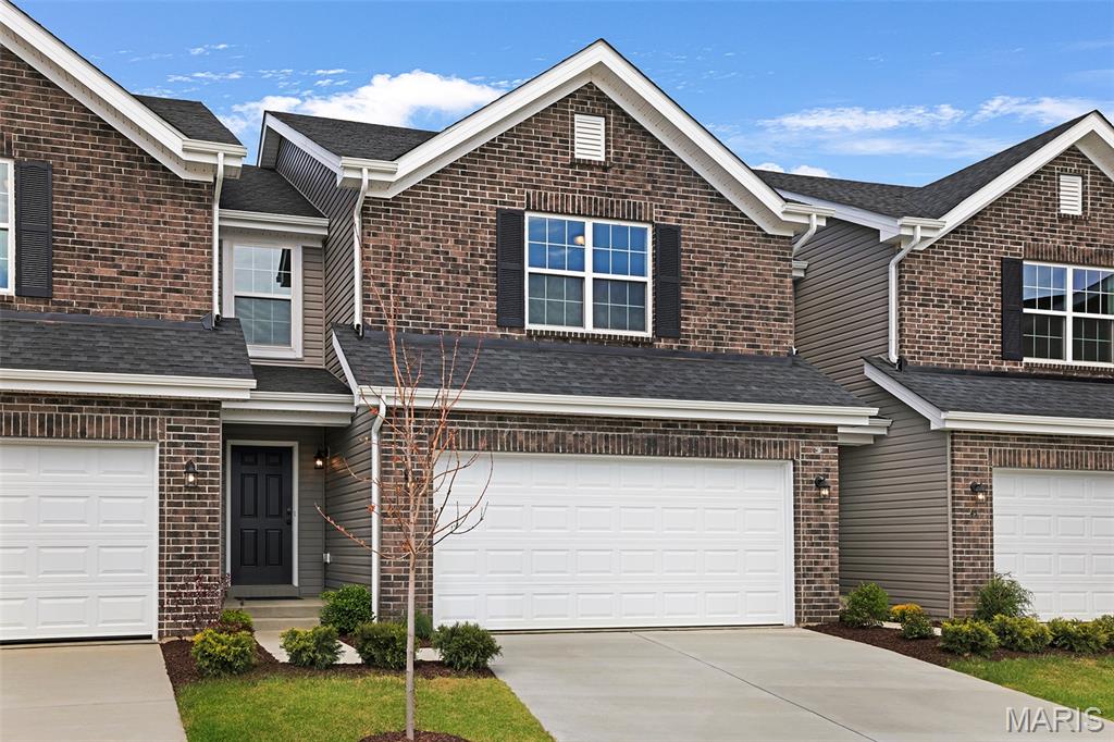 McBride Homes’ Burlington 2-story 3BR, 2.5BA is move in ready now! This beautiful townhome features an open floor plan with a large family room, breakfast area, & kitchen w/flush breakfast bar. The kitchen has Benton Painted White 42-inch cabinetry & stainless-steel GE appliances. Enjoy wood laminate flooring throughout the main level! The master bedroom has two large walk-in closets & private master bath with a double bowl vanity, enclosed toilet, & walk-in shower. Second floor also features a laundry room, two extra bedrooms with walk-in closets, and a full bath! Other extras include upgraded matte black lighting/plumbing fixtures, ¾ bath rough in in the lower level, six panel white interior doors, plus garage coach lights. Fairmount Grove features a small enclave of attached townhomes nestled off Thoele Road near McClay Road. Lawn mowing and snow removal is included with the HOA in this community! Enjoy peace of mind with McBride Homes' 10 year builders warranty. Similar photos.
