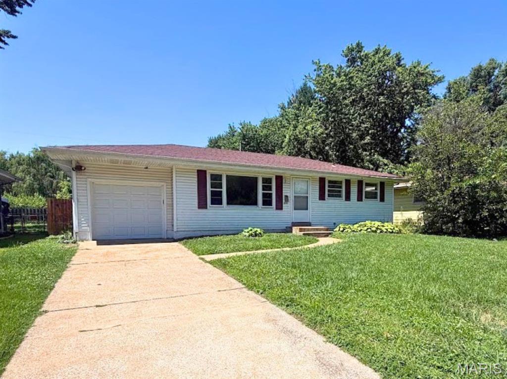 PRICE IMPROVEMENT!!!  Welcome home to this charming 3-bedroom, 1-bath ranch in the heart of Florissant! Whether you're a first-time homebuyer, looking to downsize, or searching for your next investment property, this home offers comfort, convenience, and great value.

Step inside to a bright and inviting living room filled with natural light, complemented by beautiful hardwood floors that extend through the living room, hallway, and all three bedrooms. The home's neutral paint colors create a warm, inviting atmosphere and provide the perfect backdrop for any decorating style. The spacious eat-in kitchen features a gas range, dishwasher, refrigerator, over-the-range microwave, and a generous pantry, offering plenty of storage and functionality.

The partially finished basement adds valuable living space and is perfect for a family room, recreation area, home office, or workout space, with additional unfinished space for storage or future expansion. Outside, you'll find a fenced backyard that's ideal for entertaining, pets, or simply relaxing.

Conveniently located near shopping, restaurants, parks, schools, and major highways, this vacant home is ready for its next owner. Don't miss your opportunity to make this well-maintained Florissant home yours!
