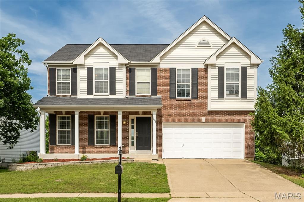PRICE IMPROVEMENT**This beautifully updated 2 story is ready for you**It offers an open floor plan, canned lighting & an abundance of light**The living room has hardwood flooring, fireplace & built-in bookcases**The dining room has beautiful molding & chair rail**The gorgeous kitchen has a gas range with oven below as well as a built-in oven & microwave, wine/beverage cooler, ceramic backsplash, quartz countertops & ceramic tile flooring**The main floor laundry has a sink, cabinetry & ceramic backsplash**Upstairs you will find a huge primary bedroom suite with walk-in closer & lovely primary bath with a double bowl vanity, ceramic tile flooring, separate shower and bathtub and a window**Three other bedrooms with walk-in closets & ceiling fans complete the upper level**The 4th bedroom & the upper hall have hardwood flooring**You will love the finished walk-out lower level with an Electactic 68" electric fireplace insert, luxury vinyl plank flooring, 3/4 bath & sleeping/sitting room**There's a deck off the kitchen to enjoy the view of the trees & common ground**Great location, Rockwood Schools & the amenities that come with living in Ballwin! The home has passed the Ballwin occupancy inspection.