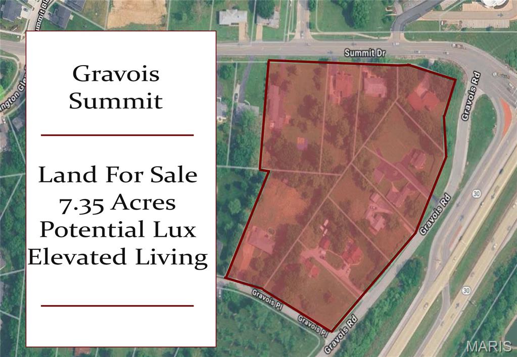 Prime 7.53-Acre Luxury Residential Development & Investment Opportunity.  Unlock the potential of this exceptional 7.53-acre parcel, perfectly suited for a signature luxury residential development. Gently rolling terrain, mature trees, and elevated views create a stunning natural canvas for an exclusive enclave of high-end living. The property is already zoned for residential development, offering a streamlined and strategic path forward. Situated in an incredibly convenient and high-demand location, this site is just minutes from top-rated schools, major hospitals, shopping, and restaurants—including the expansive Gravois Bluffs retail district. With utilities nearby and fast access to major St. Louis County corridors, the property offers both lifestyle appeal and long-term value. For builders and investors alike, this is a rare investment opportunity in an area positioned for ongoing growth and premium residential demand. Bring your vision and transform this remarkable land into a standout luxury development.

Youtube - https://youtube.com/shorts/U4Xv4NKe4yE
Vimeo - https://vimeo.com/1144921568/fb929bd7d8?share=copy&fl=sv&fe=ci