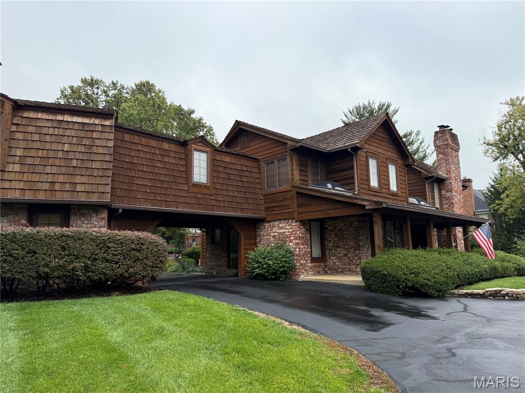 A rare opportunity for exceptional space and long-term upside in one of Town & Country’s most coveted pockets. Just a few homes in from the gated entrance, this stately Tudor offers privacy, presence, and a layout built for large households. A true port-cochere connects the home to an oversized 3-car garage topped by a massive private-entry bonus suite—ideal for extended family, a dedicated office, or studio. The home has been proudly maintained and is move-in ready, with tremendous potential for anyone who wants to bring their own aesthetic updates and capture significant value. A separate pool house adds extra flexibility; with some light TLC it could become a great guest space or office. Generous room sizes, multiple gathering areas, a private yard, and a pool make it perfect for hosting. All in a premier location minutes from top hospitals, highways, and the best of St. Louis. A smart, well-priced estate with room to grow into.  Appraised in October for $1,346,000.