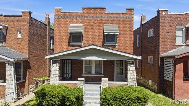 Investor Opportunity! Spacious 2 family unit in South St. Louis! This duplex is on a quiet one way street features two units, each offering 2 bedrooms and 1 full bath. Current photos are only from upstairs unit as to not disturb downstairs tenant. Lower unit has an updated kitchen and bathroom. Both units are currently leased through at least 5/31/27, providing immediate cash flow for investors seeking a turnkey income producing property. Tenants enjoy separate living and dining areas as well as a private parking pad behind the property. Whether you're expanding your portfolio or looking for a solid starter rental, this property has been constantly maintained and offers strong rental appeal and classic city charm in one of St. Louis' most established rental markets.