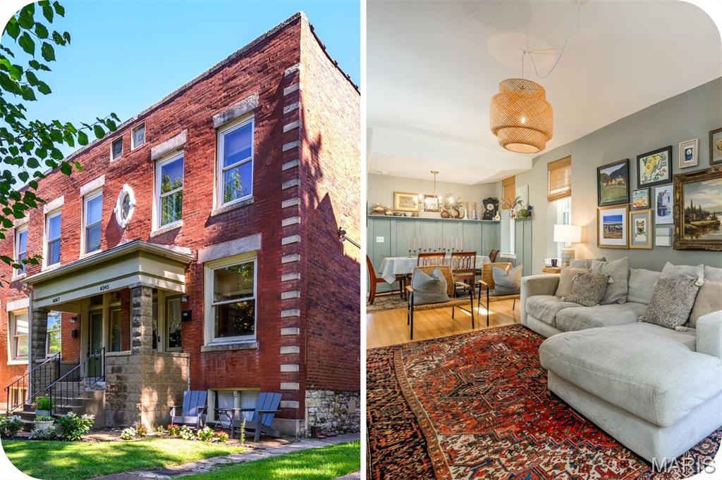 Nestled in the heart of the highly sought-after Historic Shaw Neighborhood, this charming 2-story townhome offers over 1,800 square feet of light-filled living space with 2 bedrooms and 1.5 bathrooms. Filled with character and warmth, the adorable interior blends historic charm with thoughtful updates, creating a home that's both inviting and functional. The main level features a flexible open floor plan with 1/2 bath and a spacious kitchen with white cabinetry, a center island, and stainless steel appliances. Upstairs, you'll find two generously sized bedrooms with ample closet space, including one with a charming attached office/workspace, along with a full bathroom. Extend your living space outdoors with both upper and lower decks, plus the added benefit of off-street parking. Just steps from amazing bagels, Food Truck Fridays, the Missouri Botanical Garden, the Tower Grove Farmers' Market, and all the dining and entertainment along South Grand. You'll love having the best of city living at your doorstep. Nearby Tower Grove Park offers festivals, concerts, sports courts, walking paths, and year-round community events. Shaw is one of St. Louis' most desirable neighborhoods, known for its beautiful historic homes, tree-lined streets, walkability, and strong sense of community. This is a wonderful opportunity to enjoy an unbeatable lifestyle in one of the city's most beloved neighborhoods.