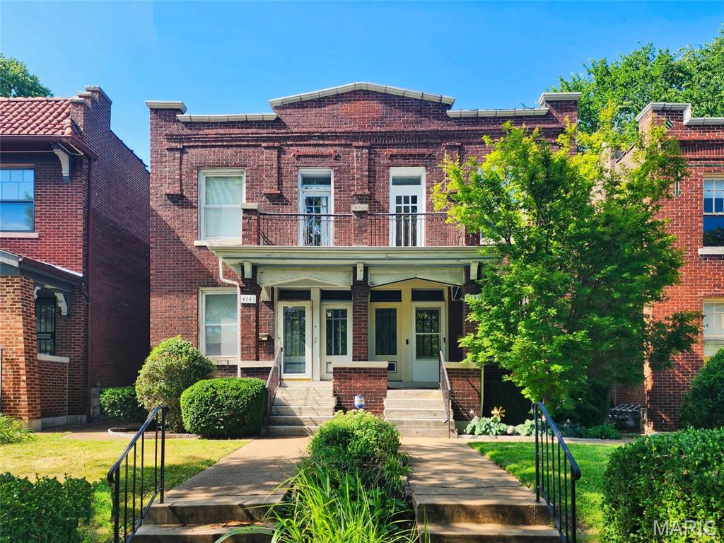 RENTAL! Welcome to The Shaw Neighborhood. This is a wonderful unit with three large bedrooms, one and a half bath with a parking pad in the back. Oversized rooms, freshly painted, high ceilings,vinyl windows, pocket doors, original wood floors, six panel doors, window treatments and much more. The main floor boasts a living room, dining room, large eat-in kitchen and hallway guest bath. The kitchen has an abundance of counter space, a pantry and wood cabinetry. Appliances provided; refrigerator, stove, microwave and dishwasher. A door from the kitchen brings you to the lovely backyard.  Stairs lead to the upper bedrooms which are carpeted with full size closets and overhead lighting. A second floor full hallway bath. The lower level walkout has a laundry room with washer and dryer provided, a supply closet and an open carpeted space. Exterior with simple landscape, two space parking pad, fenced in yard and a side entertaining concrete patio. An excellent landlord seeks excellent tenants. Clear occupancy  Application process. Choosing a/the tenant is the responsibility of the owner/landlord.Tenant pays water, trash, electric, gas and media services.. The tenant reimburses the owner for the sewer. The owner will not allow any pets with the lease.  Tenants will be responsible for yard and snow removal. This is the left side unit.