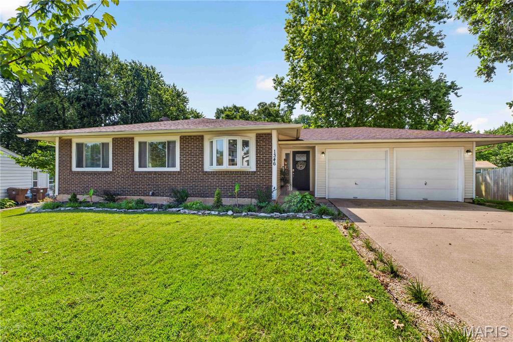 Move-in ready 4 bed, 3 bath ranch in the heart of St. Peters! Updates include freshly painted kitchen cabinets extended to the ceiling, luxury vinyl flooring in the kitchen, new appliances with gas stove, renovated bathrooms with new vanities, mirrors, toilets, and lighting, fresh interior paint, all new exterior doors including sliding patio door, updated door hardware, and more. Large deck is perfect for your morning coffee and the large fenced yard will keep your furry pet close by. Finished walk-out basement with fireplace, full bathroom, bar area and tv room. Bonus room can be a bedroom, office or work out room! Get your buyer in now in this turnkey home before it's gone!