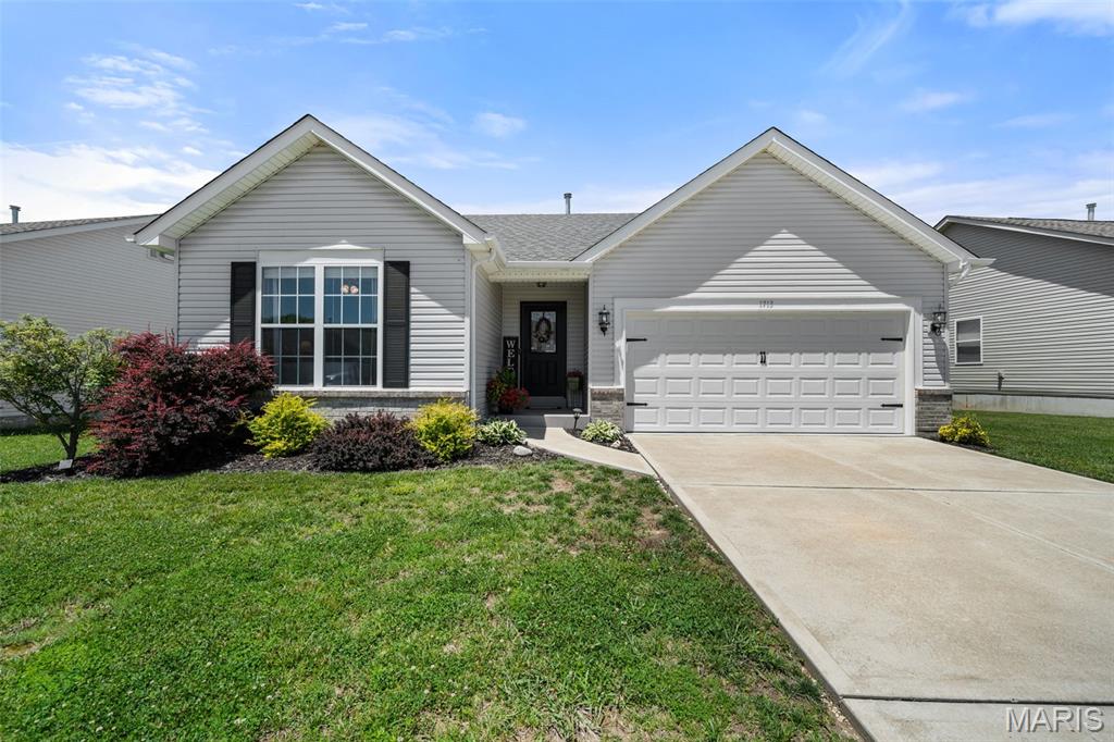 Welcome to 1713 Westlake Circle, a charming 3 bedroom, 2 bathroom ranch home in The Villages at West Lake offering comfortable main-level living in Pacific, Missouri. Built in 2017, this well-cared-for home features an inviting living area with hardwood flooring, vaulted ceilings, and a natural gas fireplace that turns on with the flip of a switch.

The kitchen offers a functional layout with stainless steel appliances, updated lighting, a new stainless steel sink and faucet, and a built-in breakfast bar that provides a great spot for casual meals, homework, or conversation. The spacious primary suite is tucked away on the main floor and features bay windows, a decorative walk-in closet, and a private bathroom with dual sinks and a walk-in shower. Two additional main-level bedrooms, a second full bathroom, and main floor laundry add everyday convenience.

The full poured-concrete basement is ready for your finishing touches, with canned lighting, drywall already mudded and taped in portions of the space, an egress window offering future bedroom potential, and a rough-in for a future bathroom. A water softener is also already hooked up.

Outside, enjoy a fully fenced backyard with a large patio, screened-in gazebo, and garden area—an ideal setup for relaxing, entertaining, pets, or play. The fully insulated, drywalled, and painted garage adds a clean, finished feel and extra functionality. Community amenities include fishing access at the lake, along with a neighborhood pool and playground. Located in the Meramec Valley School District, with Zitzman Elementary School, and less than 5 minutes from I-44, downtown Pacific, and several community parks, this home offers comfort, convenience, and room to grow.