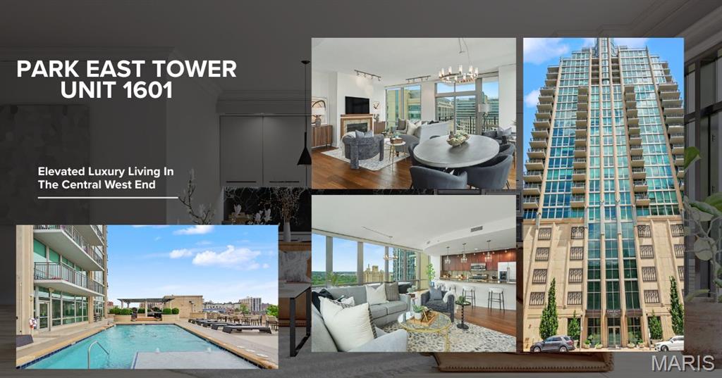Location, Convenience, and Luxury Living
Perched on the 16th floor of Park East Tower, Unit 1601 offers an extraordinary blend of luxury, comfort, and sophisticated city living in the heart of St. Louis’ vibrant Central West End. With breathtaking skyline views, upscale finishes, and exceptional walkability, this stunning condominium delivers a lifestyle designed for those who appreciate both elegance and convenience.
This beautifully updated residence features 2 spacious bedrooms, 2 full bathrooms, and a convenient in-unit laundry area thoughtfully designed to support effortless everyday living. Freshly painted throughout, the home welcomes you with a bright, open-concept floor plan enhanced by new flooring that flows seamlessly throughout the main living areas and bedrooms. Expansive floor-to-ceiling windows flood the home with natural light while framing spectacular panoramic views of the city skyline and the natural beauty of Forest Park.
The spacious great room serves as the centerpiece of the home, combining comfort and sophistication with a cozy fireplace and direct access to a private balcony. From both the great room and the primary suite balcony, enjoy breathtaking views of the sparkling downtown skyline, Gateway Arch, and the tree-lined scenery of Forest Park. During the fall season, the vibrant colors of the park create a truly unforgettable backdrop high above the city streets.
Perfectly positioned adjacent to the great room, the dining area offers an elegant space for entertaining and everyday dining. Surrounded by walls of windows, this inviting space captures incredible natural light and picturesque views, creating a dining experience that feels elevated and serene.
The fully equipped kitchen is equally impressive, combining style and functionality with gorgeous cabinetry, granite countertops, stainless steel appliances, and a large center island that serves as the perfect gathering space for casual dining, meal preparation, or hosting guests. The open layout allows the kitchen to flow effortlessly into the main living spaces, making entertaining both seamless and inviting.
The spacious primary suite offers a luxurious private retreat complete with balcony access, a walk-in closet featuring custom organizational shelving, and an ensuite bathroom with double vanities, a relaxing soaking tub, and a separate shower. The generously sized secondary bedroom also features floor-to-ceiling windows, abundant natural light, and custom closet shelving, while the hall bathroom offers stylish modern finishes and a shower.
Life at Park East Tower extends well beyond the walls of the residence itself. Residents enjoy access to a collection of upscale amenities including a resort-style pool, a spa, fitness center, the Fireside Room clubhouse with a kitchen, and direct pool access, assigned parking, a private storage unit, and a guest suite available to be rented for visiting family and friends.
Located within walking distance of the restaurants, cafés, nightlife, boutique shopping, and entertainment destinations of the sought-after Central West End neighborhood, this residence offers an unmatched urban lifestyle. This location is also ideal for medical professionals, university affiliates, and anyone seeking convenient access to some of the region’s most respected medical institutions, including BJC Hospital and Washington University School of Medicine
just moments away, Forest Park offers endless opportunities for recreation and culture, including the Saint Louis Zoo, Saint Louis Art Museum, golf courses, walking and biking trails, paddle boating, concerts, and year-round community events.
Whether you are searching for a luxurious urban retreat, a low-maintenance lifestyle near premier medical facilities, or a home surrounded by dining, culture, recreation, and breathtaking views, Unit 1601 offers a truly elevated living experience where luxury, location, and lifestyle come together beautifully.