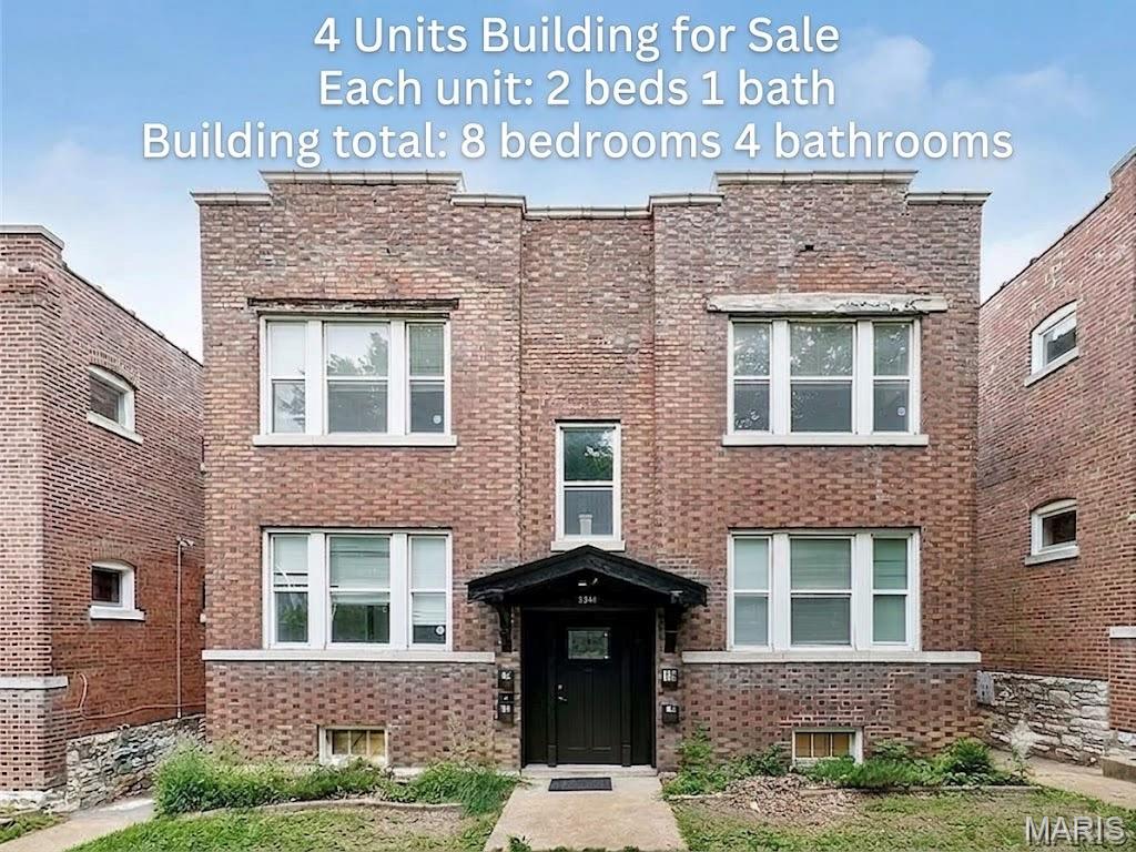 Attention investors, house hackers, and owner occupants! Welcome to 3541 Oregon Ave, a fully updated, vacant 4-family building positioned perfectly on a quiet South City dead-end street for immediate market-rate stabilization or an effortless house-hack. Every single unit in this brick beauty has undergone extensive rehabilitation within the past 5 years, featuring efficient 2 bedroom layouts highlighted by gorgeous original hardwood flooring, newer kitchens, and clean, updated bathroom tiling. With all four units completely vacant, you can hand select your own tenants and secure top of market rental rates from day one without inherited lease headaches. Being sold in its current as-is condition but completely updated, clean, and ready to be lived in immediately, this property offers the rare opportunity to either move right in and let the other three units pay your mortgage, or add a low maintenance, high yielding asset to your portfolio.