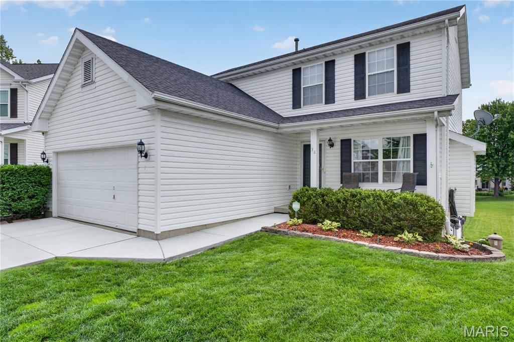 Open House 5/15 (Friday), 4-6PM; 5/16 (Saturday) & 5/17 (Sunday) 1-3 PM! Pool lovers, this is the backyard you’ve been waiting for! Located just 4 minutes from I-64 and 8 minutes from I70/364 in Lake St. Louis, this beautifully upgraded three bedroom two story home sits on almost 1/3 acre and delivers the kind of outdoor living that makes every summer feel like a staycation.  Large level backyard backing to trees! The fenced backyard is built for entertaining with a 28x14 inground pool, spacious extended patio, aluminum fencing, beautiful deck with aluminum railing, and a 41-jet hot tub—perfect for pool parties, quiet evenings, and year-round relaxation.

With over $90,000 in upgrades you will find a layout designed for everyday comfort. The huge kitchen features a center island, newer stainless steel appliances, refrigerator to stay, a desk nook, and a walkout to the deck for easy grilling and entertaining. Crown molding throughout most of the house adds a polished touch, while laminate flooring flows through the living room, dining room, all bedrooms, and the second-floor bonus area.

The large primary suite offers the space buyers want, complete with a luxury bath and generous walk-in closet. Second-floor laundry adds convenience right where you need it. The walkout lower level expands your living space with a family room and half bath, making it especially convenient for pool days, guests, or movie nights after a day outside.

Major updates give added peace of mind, including a new driveway in October 2025, roof in 2018, pool replaced in 2014, 2-stage high-efficiency furnace, replaced interior staircase, and Gateway Fiber wiring with 1 gigabyte wired into every room. With great indoor space, a true backyard retreat, and quick access to I-64, this Lake St. Louis home is ready for buyers who want lifestyle, location, and value all in one. See this one right away before it's gone!