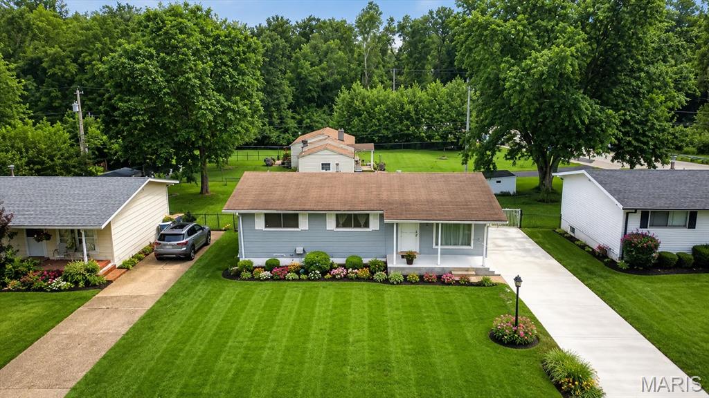 Welcome home to this beautifully updated 3-bedroom, 1.5-bath ranch for lease in one of South St. Louis County's most desirable neighborhoods, located within the award-winning Lindbergh School District! This move-in-ready home offers comfortable one-level living with a bright, open floor plan, spacious bedrooms, and numerous recent updates throughout. The large lower level provides excellent additional living space—ideal for a fitness area or recreation room—and includes a convenient updated half bath. Enjoy outdoor living in the large, fully fenced backyard featuring a brand-new concrete patio and a newer deck, perfect for relaxing, entertaining, or weekend barbecues. 
The updated kitchen is sure to impress with new quartz countertops, stainless steel appliances, including a gas range/oven, refrigerator, dishwasher, microwave, disposal, modern lighting, and recessed lighting. Additional improvements include fresh interior paint, newer HVAC, and a sump pump for added peace of mind. Conveniently located near parks, shopping, restaurants, and major highways, this home offers an easy commute while providing the comfort and privacy of an established neighborhood. Agent owned and locally managed. Homes like this in the Lindbergh School District are rarely available for lease. Schedule your private showing today before it's gone!