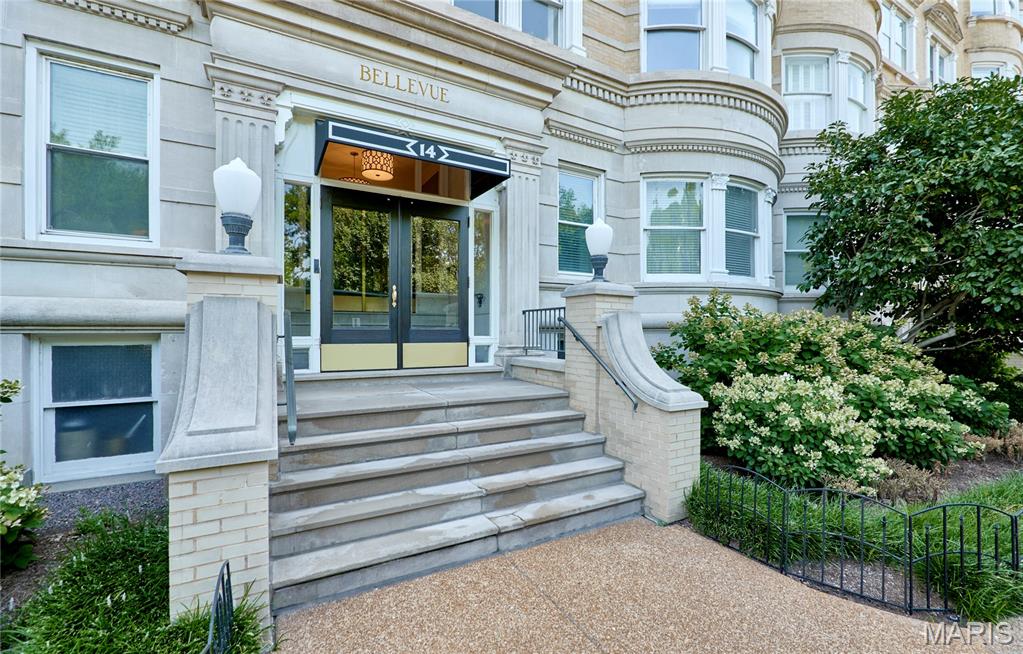 Experience sophisticated city living in the heart of the Central West End with this exceptional 5th-floor residence, offering an elegant blend of timeless style, modern updates, and effortless convenience. This beautifully appointed 2-bedroom, 2-bathroom condo is being offered fully furnished, creating a truly turnkey opportunity. The refined interior features an inviting living room centered around a beautiful fireplace, a gracious separate dining room ideal for intimate dinners and entertaining, and a dedicated office area perfect for working from home. The updated kitchen combines style and functionality with modern finishes designed for today's lifestyle. The spacious primary suite is a private retreat, complete with a beautifully updated en suite bath and an impressive sitting room framed by wall-to-wall windows, filling the space with natural light and creating the perfect place to relax and unwind. A second bedroom and full bath offer comfortable accommodations for guests, while in-unit laundry provides everyday convenience. Elevate your lifestyle on the spectacular rooftop deck, where panoramic views stretch from the lush landscape of Forest Park to the iconic Gateway Arch and St. Louis skyline. Ideally situated in one of St. Louis' most sought-after neighborhoods, this distinctive residence places you moments from world-class dining, shopping, entertainment, cultural attractions, and Forest Park. Luxury, location, and breathtaking views come together in this remarkable Central West End home.