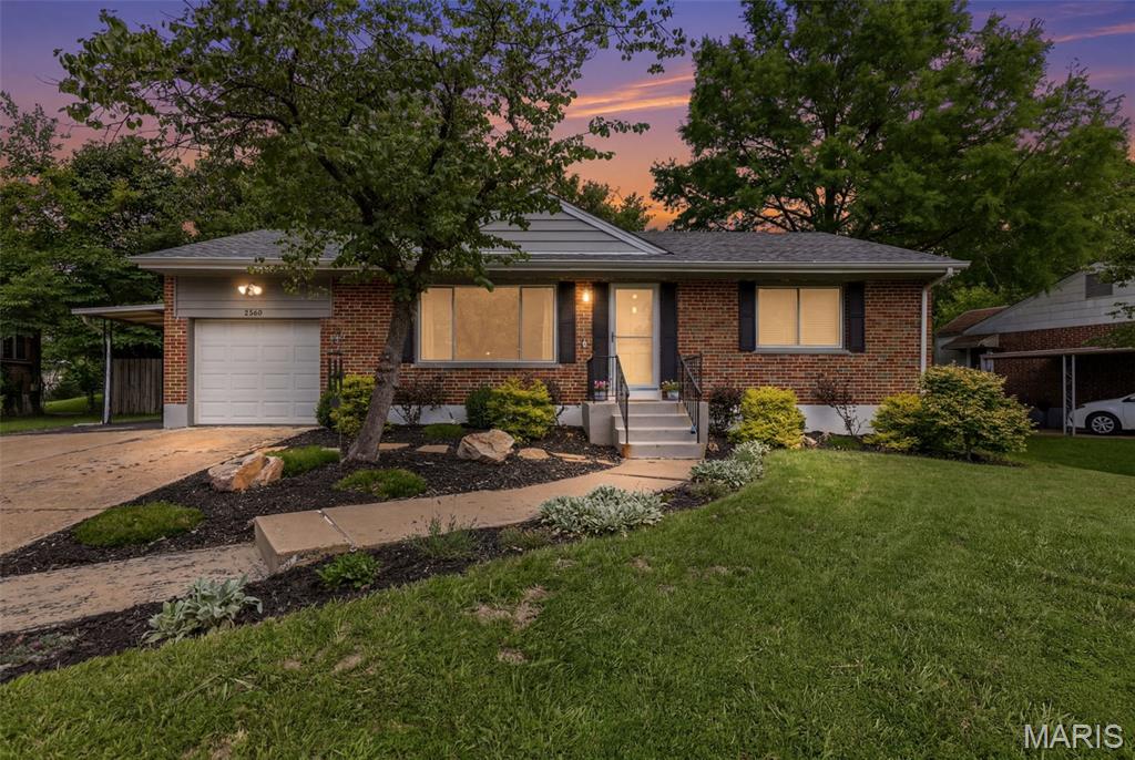 Welcome home to this beautiful ranch in the heart of Crestwood! This one truly shines, inside and out. Located in the highly sought-after Lindbergh School District, you’ll love the bright, light-filled spaces and easy, comfortable flow. The kitchen offers BRAND NEW appliances, a spacious pantry, and plenty of cabinet and counter space, flowing right into a cozy breakfast/dining area that leads out to a large deck—perfect for entertaining or just relaxing. The landscaping is beautifully maintained, and the back yard is truly a private retreat! Two spacious bedrooms and a sunny hall bath complete the main living space. The finished lower level is a huge bonus, with a full bath and a spacious rec room that can easily function as a legal third bedroom thanks to the closets and egress window—great for guests, a home office, or extra living space. Low-maintenance exterior, architectural shingle roof, newer systems, and all appliances stay! The rear portion of the garage has been converted into a convenient mudroom or bonus office space, but there is still ample parking with an attached carport and double-wide driveway. You won’t want to miss this one!