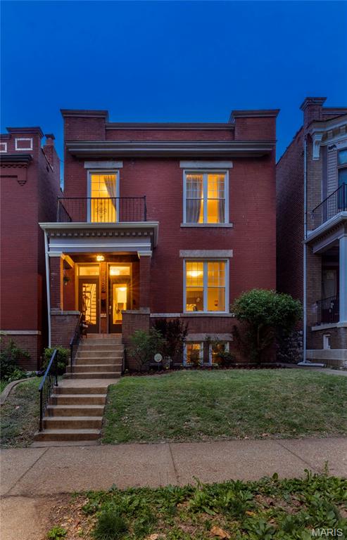Indulge in elevated city living in this exquisitely reimagined 4bedroom, 2.5bath luxury residence nestled in the heart of Tower Grove South. Blending historic architectural charm with sophisticated modern elegance, this exceptional home showcases designer finishes, soaring ceilings, exposed brick accents, and rich hardwood flooring throughout. Every space has been thoughtfully curated to deliver a refined yet inviting atmosphere filled with warmth, style, and timeless character. The stunning open-concept floor plan is perfectly designed for upscale entertaining and effortless everyday living. A gourmet chef’s kitchen anchors the home with custom cabinetry, premium finishes, expansive prep space, and seamless flow into the sun-drenched family room and formal dining area creating the ideal setting for intimate dinners, cocktail gatherings, and memorable celebrations. Retreat to the lavish primary suite, a true sanctuary featuring a spa-inspired bathroom, oversized walk-in closet, and a private flex space ideal for a home office, dressing lounge, or personal retreat. Additional bedrooms offer generous proportions and versatility for guests, wellness spaces, or curated lifestyle needs. Step outside to enjoy beautifully appointed outdoor living spaces including a charming covered front porch and an expansive backyard designed for luxury entertaining, al fresco dining, summer fun, and weekend gatherings under the city lights. A rare oversized 2car garage provides both convenience and coveted urban practicality. Perfectly positioned near acclaimed restaurants, boutique shopping, artisan coffee shops, parks, and vibrant nightlife, this remarkable property offers a rare opportunity to experience sophisticated metropolitan living with comfort, elegance, and unmatched style.