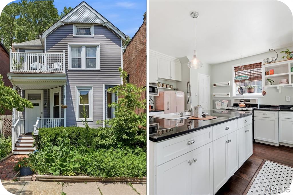 Welcome to your happy place in beloved Tower Grove South! Just a short stroll from Tower Grove Park, this delightful home has the kind of warm, welcoming personality that makes you want to kick off your shoes, grab a cup of coffee, and stay awhile. Step inside and you'll find a wonderfully functional semi-open floor plan—open enough to keep everyone connected, but with a kitchen cleverly tucked away just enough to hide the evidence of your latest culinary adventure. The spacious center island is ready for pancake breakfasts, homework sessions, charcuterie boards, and everything in between. And speaking of charm, the adorable pink refrigerator brings just the right amount of retro flair. (It has main-character energy, and it knows it.)The main floor offers a convenient half bath, while upstairs you'll find two comfortable bedrooms and a full bath featuring an updated shower that adds a fresh, modern touch. Outside, the good stuff keeps coming. A two-car garage port provides covered parking, and the storage shed is ready to house your bikes, gardening gear, holiday decorations, or that collection of things you're definitely going to use someday. When you're ready to explore the neighborhood, some of Tower Grove South's favorite destinations are just around the corner, including Songbird, Hartford Coffee Company, Amsterdam Tavern, Grand Pied, City Park Grill, Garden Variety Deli, Grand Bistro, Tree House, Steve's Hot Dogs, and The Vine. Your social calendar—and your taste buds—will thank you.
Cute, comfortable, walkable, and packed with character, this home proves that sometimes the sweetest homes really do come in the most charming packages. Come see for yourself!
