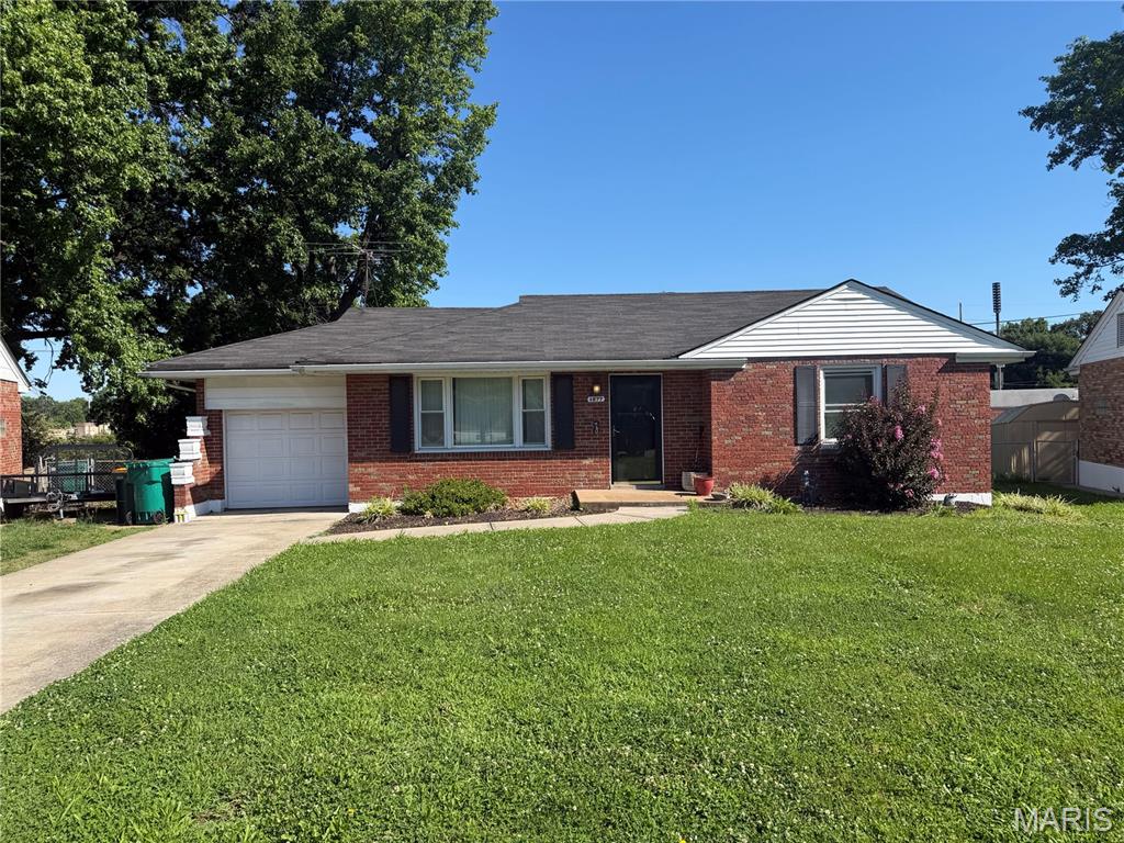 Attention investors, flippers, and rehab enthusiasts! Located at 1277 Waldorf Dr in North St. Louis County, this 2-bedroom, 1-bath home offers an excellent opportunity to add value through a complete renovation. Situated in an established neighborhood with convenient access to schools, parks, shopping, major highways, and commuter routes, this property has the potential to become a great rental or flip. The home features a functional layout, attached garage, and a level lot, but requires repairs and updating throughout. This is not a move-in-ready property and is best suited for investors or buyers seeking a full rehabilitation project. Property is being sold strictly As Is. Seller will make no repairs, inspections, or warranties. Cash offers only. Buyer to verify all information, including schools, taxes, square footage, and condition. Don't miss this opportunity to transform a distressed property into a valuable asset. Schedule your showing today and bring your vision!