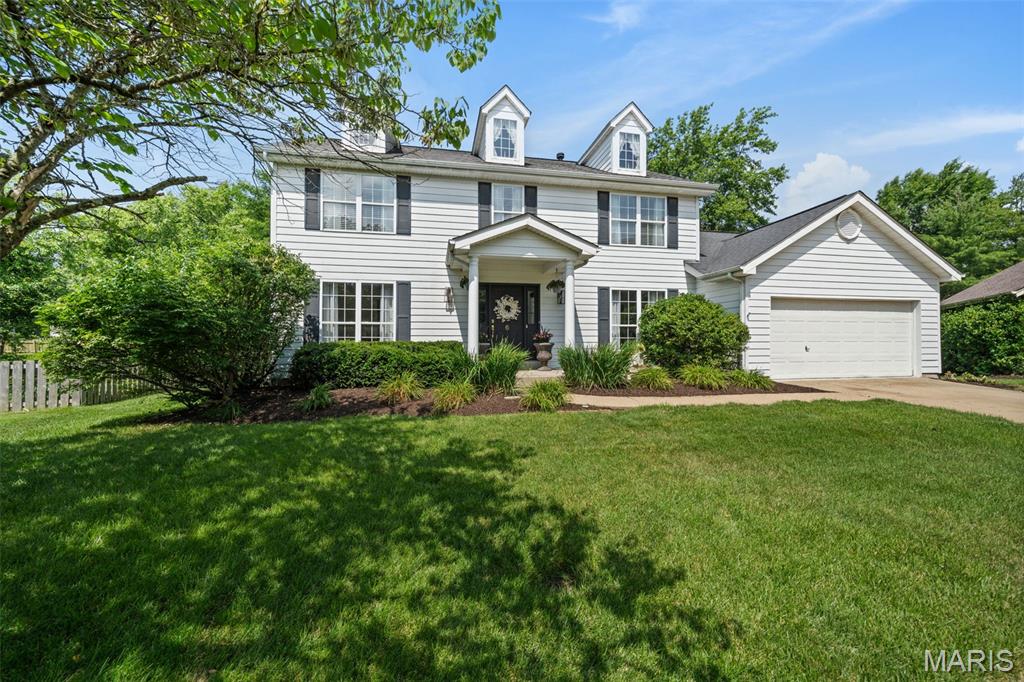 Welcome to your own private retreat within the highly sought after Lake Chesterfield neighborhood in Wildwood. Perfectly positioned on a quiet cul-de-sac, this beautifully updated 4 bed, 3.5 bath, 2-story home offers over 3,300 square feet of thoughtfully designed living space, including a finished lower level, and combines everyday comfort with exceptional outdoor living. 
The backyard is truly the star of the show, featuring a custom 19,500-gallon gunite heated saltwater private inground pool with a stunning water fountain feature, expansive pool deck, outdoor kitchen, and fire pit—creating the ultimate setting for summer gatherings, weekend celebrations, or peaceful evenings under the stars. 
Inside, the beautifully appointed kitchen serves as the heart of the home, featuring granite countertops, a center island, stainless steel appliances, and a dry bar area where conversations naturally unfold. Gather around the cozy wood-burning fireplace on chilly evenings, host holiday dinners in the elegant formal dining room, or enjoy quiet conversations in the formal living room. A convenient main-floor laundry room adds ease to busy daily routines.
Upstairs four spacious bedrooms provide comfortable retreats, while recent updates (2026)—including a stunning primary bath and additional remodeled full bath. Newly remodeled finished basement offers large rec room, additional sleeping area and new full bathroom.
Additional improvements include fresh paint and new blinds throughout (2026) a new HVAC system; new pool chlorinator (2023), and luxury vinyl plank flooring across the main level (2022).
Located in the award-winning Rockwood School District, this exceptional community offers three pools, fishing ponds, walking trails, a clubhouse, pickleball and tennis courts, basketball courts, and an active swim team. More than a home, this is a place where lifelong memories are waiting to be made.
