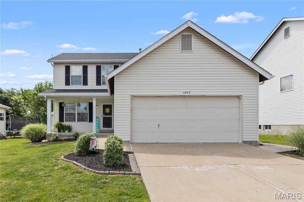Welcome home to this charming, well maintained 2-story home offering over 1,700 square feet of comfortable living space in the Briarchase subdivision. From the moment you step inside, you'll appreciate the inviting floor plan designed for both everyday living and entertaining.  The spacious family room featuring a cozy gas fireplace, creating the perfect gathering space for family and friends. The large kitchen is has a center island, abundant cabinetry, and a walk-in pantry. The adjoining breakfast room provides plenty of space and overlooks the backyard.  Step outside to enjoy the oversized, stamped concrete patio,  an ideal setting for outdoor entertaining, grilling, or simply relaxing.
Upstairs, the primary bedroom offers a peaceful retreat with a stunning cathedral ceiling, private bathroom, and walk-in closet. There are two additional bedrooms and a full hall bathroom on second floor.
New luxury vinyl plank flooring, carpet, hot water heater and new roof.