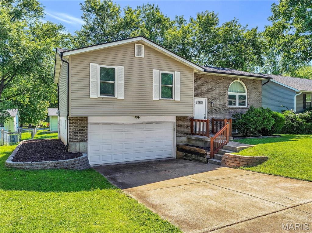 This well-maintained 3-bedroom, 2.5-bath home offers the perfect combination of comfort, functionality, and value. The spacious split-foyer floor plan features over 1,500 square feet of living space, with a finished lower level that provides additional room for a family room, home office, recreation area, or guest space. A two-car attached garage offers plenty of storage and convenience. Step outside to enjoy the private backyard, ideal for entertaining, grilling, gardening, or simply relaxing after a long day. Conveniently located in a quiet neighborhood near schools, parks, shopping, and easy access to I-44, this home offers small-town charm with a quick commute to surrounding areas. Located within the Meramec Valley R-III School District and just minutes from downtown Pacific, you'll love the convenience and community feel this location provides. Whether you're a first-time homebuyer, downsizing, or looking for an investment opportunity, this home is one you won't want to miss. Schedule your showing today! All new carpet will be on stairs and 3 bedrooms on June 20th.  The sample of the new carpet is on the counter to see.