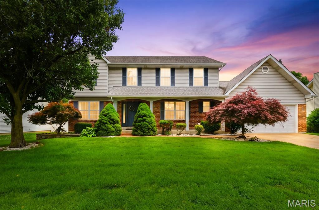 From the moment you arrive, you'll appreciate the pride of ownership that shines throughout this beautifully maintained 4-bedroom, 2.5-bath home in one of O'Fallon's desirable neighborhoods within the Fort Zumwalt School District. Warm hardwood floors welcome you into the main living spaces, while brand-new flooring installed in all bedrooms in 2026 gives the home a fresh, updated feel. The thoughtfully designed kitchen features appliances replaced in 2019, offering both style and functionality for everyday living. Major updates, including a new air conditioner in 2025, provide added peace of mind, while the engineered drain tile system installed during construction reflects the home's quality and thoughtful design. Step outside to a level backyard with a spacious patio—an ideal setting for summer barbecues, morning coffee, or simply unwinding after a long day. Whether you're entertaining guests or enjoying a quiet evening at home, this outdoor space is ready to be enjoyed. Conveniently located near parks, shopping, dining, and commuter routes, this move-in ready home offers the perfect blend of comfort, quality, and location. Seller is providing a $10,000 closing cost credit! Don't miss your opportunity to make this exceptional O'Fallon home your own!