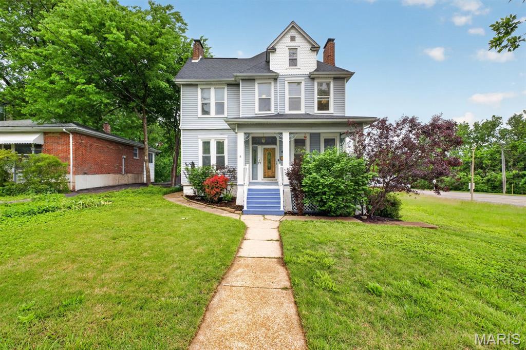 Your summer oasis awaits! This expansive 4-bedroom, 3-full-bath Victorian gem is available now and ready for poolside entertaining. While boasting a rich history and a listing with the Shrewsbury Historical Society, this residence shines with modern updates centered around comfort and fun.

Original details like towering ceilings, rich wood floors, and beautiful pocket doors guide you through the formal sitting room (4th bedroom) and the parlor (currently configured as an office). The heart of the home is the fully updated eat-in kitchen, equipped with custom cabinets, extensive counters, and modern stainless steel appliances.

The main event is the massive family room addition. Featuring vaulted ceilings and bright can lighting, this space is an entertainer's dream, opening directly onto the large, private, fenced yard and your sparkling inground pool.

Retreat upstairs where you’ll find three comfortable bedrooms and a bonus loft space, ideal for an extra work zone, media room, or quiet reading nook. With a covered front porch and private pool, this home offers the ultimate blend of historic charm and modern lifestyle. Close proximity to Downtown St. Louis ***Top rated Webster Groves School District **** Walking distance to Hartry Park**Less than a half mile from Webster Groves Mo.