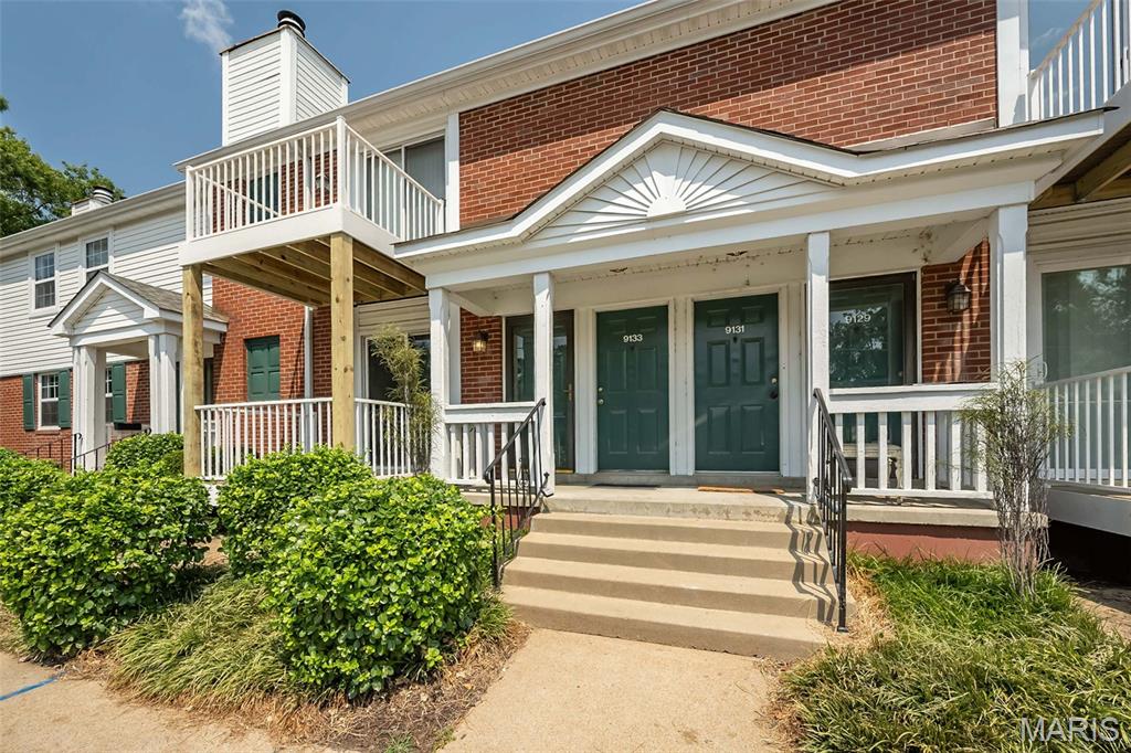 Fabulous condo in the wonderful Brentwood Forest Complex!  Close to Clayton, downtown and easy access to all points West!   This charming condo is a main floor unit with updates making it move in ready.  Entry has new laminate plank flooring.  New carpet in LR, Dining Area, and bedrooms.  Kitchen has a large pantry closet space and the same new laminate plank as the entry for a cohesive look.  Fresh paint throughout.  Bathroom was renovated by seller in 2020.   HVAC was updated in 2018!  Spacious primary bedroom with double closet and a second bedroom that has patio access and can be used as an office or den space as needed.  Deck on the front of the unit was just redone!  Renewed and Fresh for you!  Welcome Home!  Conventional loans are BACK!