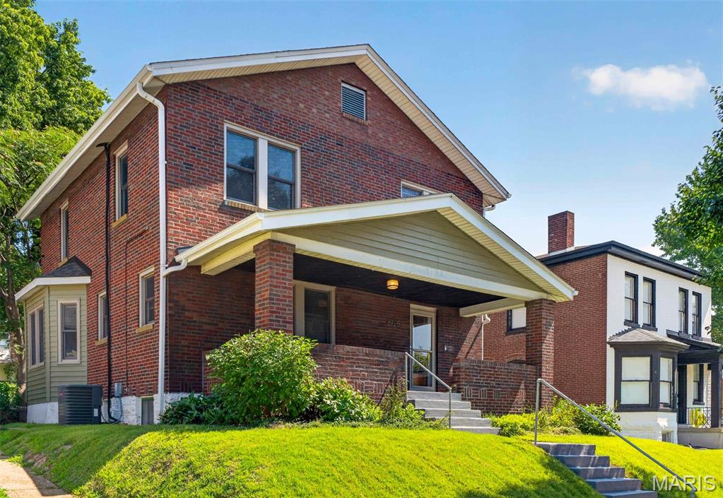 Dogtown dreamers, this one's for you! Your perfect slice of South City begins on the welcoming front porch at 6125 W. Park. Step inside and be greeted by beautiful original woodwork paired with thoughtful custom craftsmanship that gives this home its timeless character.
The main floor offers a seamless layout designed for both everyday living and entertaining. A spacious living room flows effortlessly into the dining room, complete with a built-in bar, before leading into a well-appointed kitchen with abundant storage. A convenient half bath is also located on the main level. Just beyond, you'll find a combined mudroom and laundry room with hookups and built-in storage already in place, creating the perfect everyday entry from the oversized two-car garage. Park with ease, drop your bags, and step right into the comfort of home.
As you head upstairs, take a moment to admire the stunning woodwork and charming stained-glass window. The second floor features three generously sized bedrooms, each with ample closet space for the age of the home—including two closets in the primary bedroom. A bright sunroom provides the perfect flex space for a home office, reading nook, playroom, or peaceful retreat. 
One of this home's standout features is the spacious two-car garage with additional storage and driveway—an amenity that's hard to find in Dogtown. Outside, the fully fenced backyard offers plenty of room for relaxing, entertaining, or gathering with friends and family, especially during Dogtown's beloved St. Patrick's Day festivities.
Updates include: new roof, siding, and gutters (2025), refinished floors (2021), kitchen appliances with custom cabinetry and quartz countertops, added half bath, renovated mudroom, built in bar, built in living room storage, updated lighting throughout…the list goes on!
Ideally located near Highways 44 and 40, Forest Park, and all of Dogtown's favorite restaurants, pubs, and neighborhood hotspots, this home puts the best of St. Louis right at your doorstep. If you've been waiting for the perfect Dogtown home, this is your chance—don't let it get away!