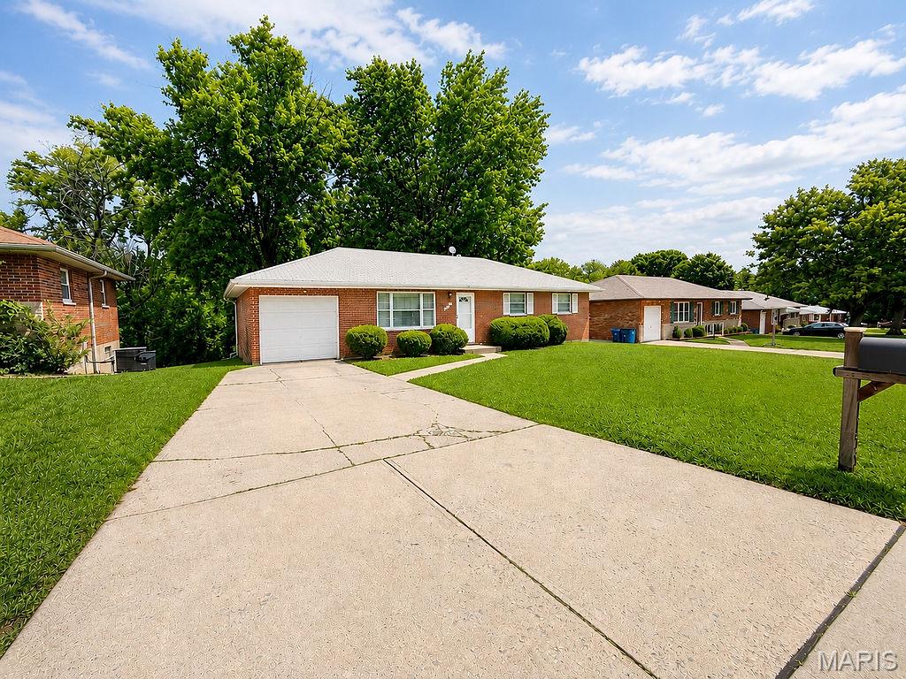 All-brick ranch home situated on 4.6 acres in a great location and top notch Mehville School District!  Home offers 3 bedrooms and 1 bath. This home is full of potential to make it your own. The spacious floor plan features a welcoming and bright living room, a functional kitchen and separate formal dining. Also a full walkout basement with laundry area and plenty of storage space. This property is perfect for everyday living and entertaining space. Step outside and enjoy the expansive backyard with plenty of space for family gathering, outdoor activities and simply relaxing. A large patio and fenced in area adds to the outdoor appeal, while the property backs to your own vacant acreage. The acreage can be subdivided off for future building as well- see remarks for full details. Whether you're looking for a great location, the opportunity to add your own personal updates or future building/ investment opportunity- this property will check mark one of thoses boxes. The motivated seller is ready to review offers and get this sold!! Must have a confirmed appointment.