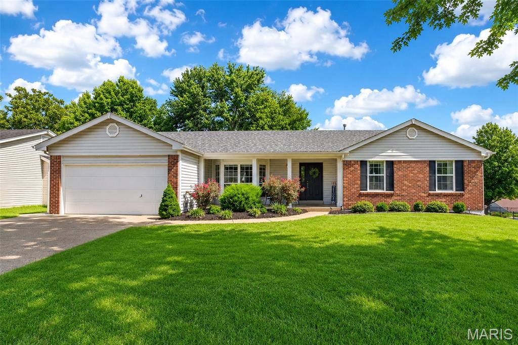 Welcome to this meticulously maintained (receipts in home!), updated 3-bedroom, 2-bath ranch where nearly every major improvement has been completed in 2021 or later! From the newer roof, HVAC system, deck, fence, and sliding glass door with built-in blinds, this home offers peace of mind and modern comfort. The spacious primary suite features a walk-in closet and a private bath with both a separate soaking tub and shower. Enjoy the convenience of main-floor laundry and a flexible floor plan with a separate dining room that can easily serve as a home office, playroom, or formal dining space. The breakfast area opens to the inviting living room, complete with a cozy wood-burning fireplace—perfect for gathering with family and friends. Downstairs, the semi-finished basement with a bathroom rough-in provides endless possibilities for additional living space, a recreation room, home gym, or future guest suite. Located 1.5 miles or less from top-rated schools, restaurants/coffee, medical/pharmacies, a gym, ATM, gas, and a golf course/country club. Less than 3 miles from parks (& dog park!), groceries, plus 66 restaurants rated four-star or better within 5 miles. The saying, "LOCATION, LOCATION, LOCATION!" is so fitting for this home!