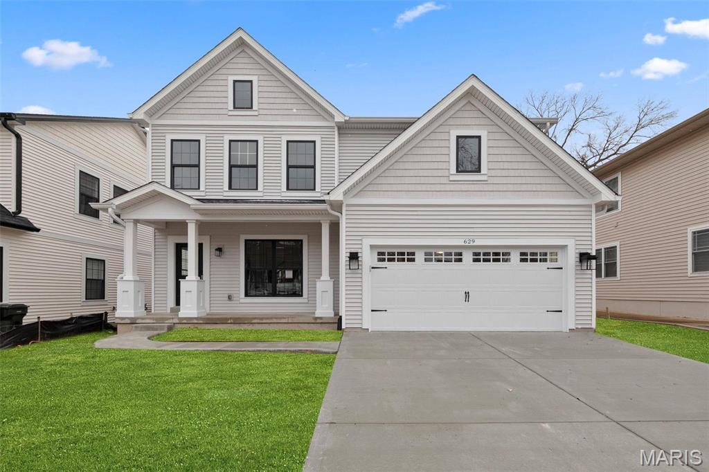 Move-In Ready! New construction by Genesis Development in Kirkwood! This exquisite 5 BD, 3.5 BA home has 3,144 s/f of finished living space in an amazing location. The gourmet Kitchen has SS appl, gas c-top, dbl oven, on-trend cabinetry, tile b-splash, Quartz c-tops, W/I pantry, Kit island w/brkfst bar and a beverage center. The Great Rm has a gas FP, 9 ft clngs and wood flrs (t/out the main). There is a DR w/crown and wainscot and a Powder Rm. The Primary Suite is spectacular w/a dbl door entry, crown molding, W/I closet, raised height dbl bowl vanity, soaking tub and sep shower. There are W/I closets in every bdr. The color selections were made by a design prof. Enjoy Low E windows, R49 ceiling insul, Hi effic zoned HVAC, 50 gal water htr, lawn irrig pre-wire and a 16x14 patio. The finished LL has a tall pour, Rec Rm, full bath and a bdr w/egress window. Enjoy nearby parks, restaurants, downtown Kirkwood, easy Hwy access and Lambert Int. Amazing home, desirable Kirkwood schools!
