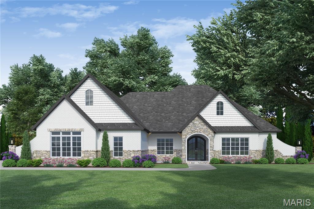 Auden Meadow is New Melle's newest luxury development where you will soon find exquisite custom homes on 3-9 acre homesites. With 11 customizable floor plans & 16 beautiful homesites to choose from, all that's left to do is design your dream home! The Katie floor plan is a 3 bedroom, 3.5 bathroom Ranch with all bedrooms as private suites with walk-in closets, a spacious and sun-lit dining room, a home office, a covered deck/patio & an oversized 3-car garage. Standard features include a stunning iron front door, brick & stone front elevation, architectural shingles, irrigation system & landscaping pkg, 9' foundation pour, high efficiency HVAC, stone fireplace with stone hearth & mantle flanked by built-in book cases, soft close cabinet doors & drawers throughout, custom built & painted range hood, Quartz counter tops, KitchenAid appliances, kitchen backsplash & under cabinet lighting, hardwood floors in main living areas, tile flooring in bathrooms & laundry, tile shower/tub walls, 8' interior doors, 3 1/4" casing on windows & doors, 6 1/4" tall baseboard, crown molding & more!