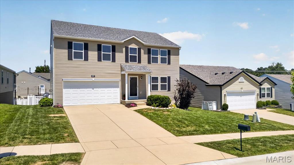 Welcome home to 627 Hunt Run Drive, a spacious two-story home offering 3,320 square feet of total living space, four bedrooms, three full bathrooms, and one half bathroom. The main level features an inviting layout with laminate flooring and fresh interior paint, providing a comfortable setting for everyday living and entertaining. All four legal bedrooms are located on the second level, including a large primary suite with a spacious walk-in closet. New upstairs carpet and the convenience of a second-floor laundry room add to the home’s functionality.
The finished lower level expands the living space with a recreation room, full bathroom, and a flexible sleeping area that could also serve as a home office, gym, or guest space. Outside, enjoy the composite deck and fully fenced backyard, ideal for relaxing, entertaining, pets, or play.
Major improvements include a new roof and gutters, siding replaced on two sides of the home, and a new air conditioner, all completed in 2024. Additional updates include laminate flooring installed in 2020, new upstairs carpet in 2026, and fresh paint in 2026. The subdivision offers walking trails and two neighborhood parks. The 2026 HOA dues have already been paid and do not renew until February 2027.