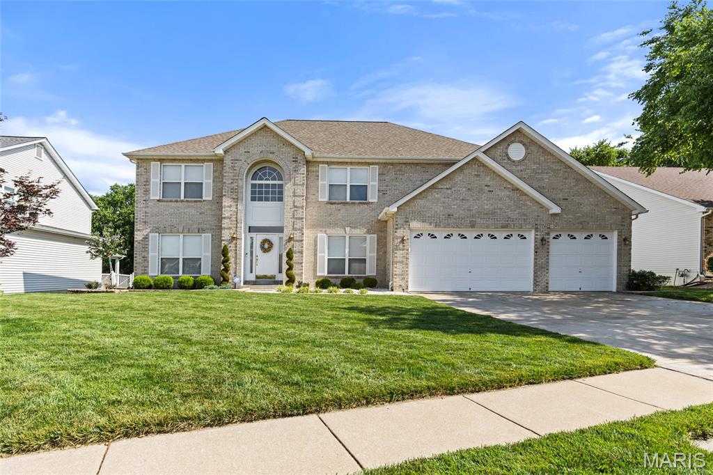 Immaculate display like home in Bainbridge with incredible oversized garage and over 4500 sq ft of living space! Walking up to this residence the quality is immediately evident with the stunning brick work and landscaping. Entering the home you will be wowed by the 2 story entry foyer. Notice the 9ft ceilings on the 1st floor. The main floor offers a formal living room with crown molding and formal dining with custom octagon ceiling as you enter. The foyer leads to your spacious great room with triple bay window and gas fireplace! The great room flows to your luxurious kitchen and breakfast room. The kitchen is delightful with granite countertops, center island, 42" cabinets, and large walk in pantry! You will also find a spacious coffee bar/ additional butlers pantry! Your breakfast room offers a bay window and door that lead to your peaceful composite covered deck with views of your level fenced backyard. Your upper level offers you a large family room/bonuses room as you walk upstairs. Your primary suite is immaculate offering nearly 500 sq ft of living space! The primary offers a crown molding, an incredible walk in closet with closet system, double sinks, and sep tub/shower. 3 additional bedrooms upstairs all with walk in closets. Your lower level is a true extension of your home with spacious rec room with can lighting, coffered ceilings, and dry bar! You will also find a 3rd full bath, office/ 5th bedroom/sleeping room. If that's not enough the storage area offers a built in cabinet system. Your 3 car garage is oversized with a 2 foot bump on the 2 car side and a 13 FOOT Ext on the single car side. The garage also offers utility cabinets and faucet. Home also has a large main floor mud room, is Dual Zoned, and offers a new 50 Gal Water Heater. DONT forget the subdivision pool!