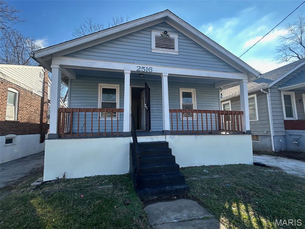 This charming 2 bed/1 bath ranch-style home features an inviting covered front porch and offers an excellent opportunity for both owner-occupants and investors alike. Tenant in place paying $1,300 ($1200 in rent + $100 sewer bill) per month, this property presents strong investment potential or an affordable starter home option. The interior is well maintained with laminate flooring throughout the living room and bedrooms, complemented by some newer windows throughout. The spacious eat-in kitchen boasts ceramic tile flooring and ample room for dining. Additional highlights include a full basement providing plenty of storage, a newer furnace and water heater, and convenient off-street driveway parking. Property to be sold in As-is condition and can be shown with an accepted contract