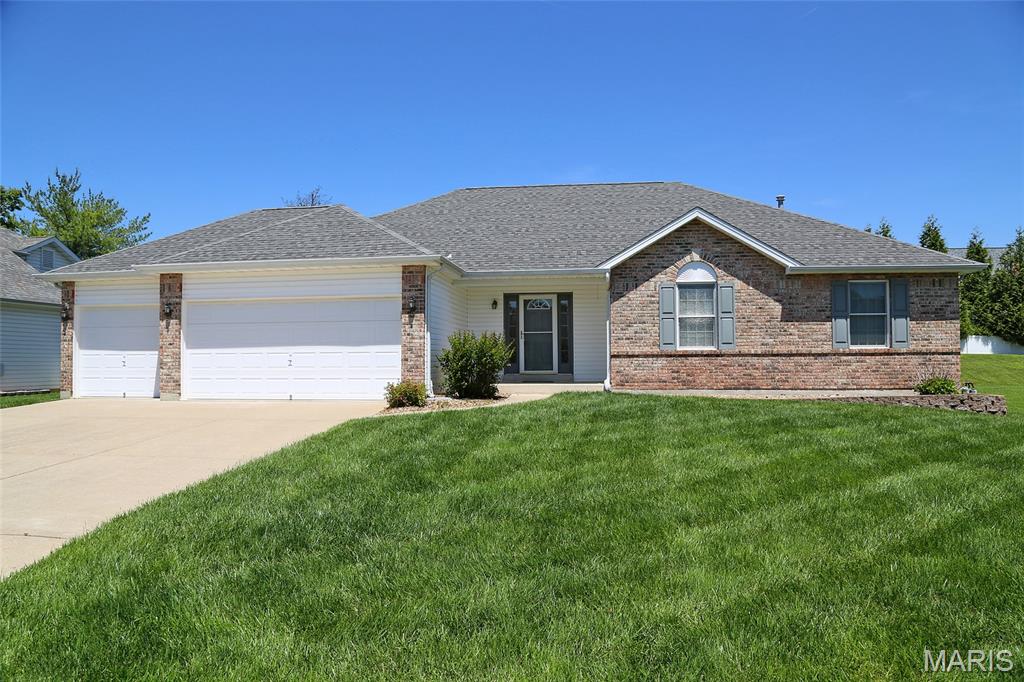 TREMENDOUS PRICE DECREASE!!!!! SPACE GALORE!!! SELLER IS READY TO MOVE ON.  IT'S A GREAT ROOM RANCH, WITH VAULTED CEILINGS, FIREPLACE, NEW CARPET 5/26, FRESHLY PAINTED, UPDATED HVAC, HWH, WINDOWS AND ROOF.  The Vaulted Great Room has a fireplace, ceiling fan, and arched transome windows.  The Master Bedroom has a 5 Window Bay, large walk-in closet and ceiling fan.  The ensuite is complemented with a soaking tub.  The Kitchen/Breakfast Room over looking the patio has California Shutters, newer appliances, newer patio slider with inside blinds and pantry.  The staircase is open to the basement with rough in ready for your finish.  First floor laundry room includes washer/dryer and a double closet for more storage.  Situated in a desirable subdivision on a quiet street, close to parks, schools and shopping.  You will love to call it HOME!