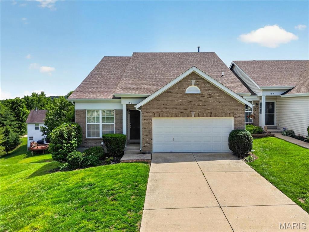 Welcome to this beautifully updated 3-bedroom, 2-bath villa with a 2-car garage. The beautiful home offers the perfect blend of modern elegance and cozy comfort! Step inside to a stunning two-story great room filled with natural sunlight, creating a bright and inviting atmosphere. Gorgeous hardwood floors flow throughout the main living areas, adding warmth and sophistication. Enjoy the convenience of a main-floor primary suite and main-floor laundry. All bedrooms feature walk-in closets, providing plenty of storage space. The charming bay window in the breakfast room creates the perfect spot to enjoy your morning coffee while overlooking the large deck and over an acre of common ground—ideal for relaxing on sunny mornings or entertaining guests.
The walk-out lower level features French doors, a hobby room, and a rough-in for an additional bathroom, offering endless possibilities to finish the space to fit your lifestyle and needs.
With extremely low monthly condo fees and a prime location close to Eureka’s charming Old Town district, you’ll enjoy easy access to boutiques, gift shops, cozy coffee houses, restaurants, and convenient shopping with nearby major retailers. This villa truly offers comfort, style, and convenience all in one beautiful package