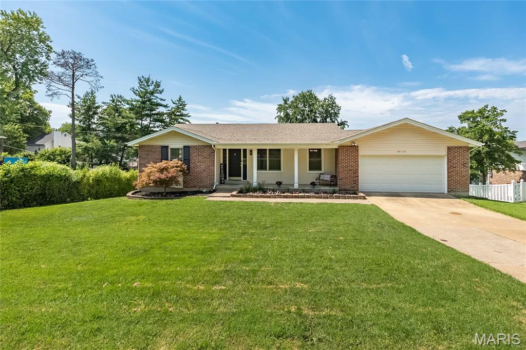 Welcome to 12112 Greenwalk Dr, The ranch-style  presents a classic Home complemented by an attached garage for convenience and a charming Front porch perfect for enjoying your mornings or evenings. A beautifully appointed single-family home in the heart of Creve Couer  Offering 2,490 square feet of thoughtfully designed living space, this property features 4 spacious bedrooms, 3 bathrooms, and a finished Lower Level. Step inside and be welcomed by the perfect blend of style and comfort. The Living Room, Dining Room and Breakfast Room have wood floors. The Family Room boasts a cozy fireplace, creating the ideal space for relaxation. The kitchen is well-equipped with a cooktop, electric oven, dishwasher, and recessed lights. Its open layout ensures seamless functionality for both cooking and entertaining. The primary suite is a true retreat, complete with an ensuite bathroom and two closets offering ample storage. Additional bedrooms provide versatility for any lifestyle need. Bedroom 3 has direct access to deck overlooking the private backyard. Finished Walk-out lower level expands the living space with Family Room featuring woodburnng Fireplace, Walk behind bar. Fourth Bedroom/office, Walk in closet and full Bath.  Lower Level is perfect for guests, multigenerational living or working from home. Step outside, to enjoy multiple decks and private patio, perfect for hosting or simply unwinding in your private outdoor sanctuary.  An attached garage adds everyday convenience, and the home is located Parkway School District. This Home truly checks all the boxes for convenience and charm. Don’t miss the opportunity to make 12112 Greenwalk Dr your next address!! Schedule your private showing today!