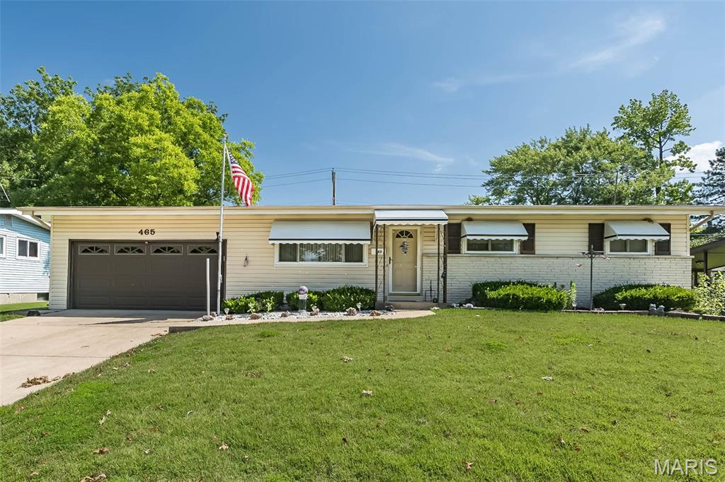 Very well maintained home with owner of nearly 60 years! Walking up to the home notice the lovely landscaping. Entering the home a spacious great room greets you. Main Level features 3 nice size bedrooms and full bath. Spacious kitchen and eating area. Kitchen leads to your oversize 500 SQ ft garage and covered patio and level fenced lot. Nice shed in your backyard as well. Lower level features a large rec room, office, and full bath! Home is just minutes from Lindbergh and I-270. Home is in the boundaries of Hazelwood Central High School. New Roof will be installed prior to close.