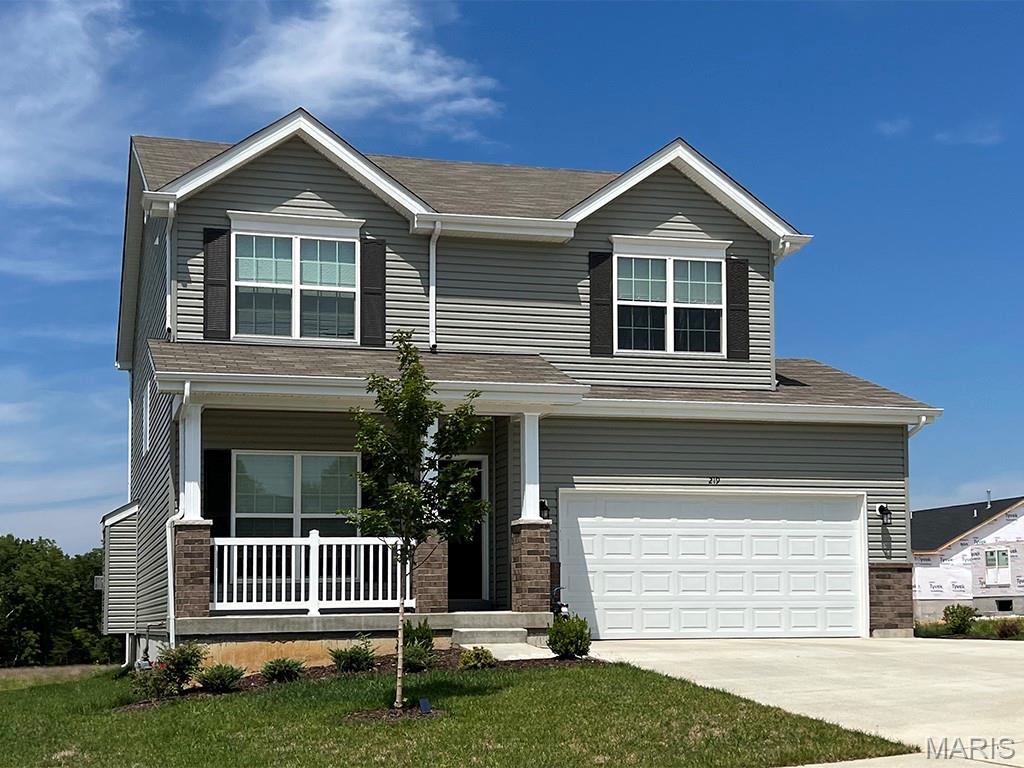 Pre-Construction. To Be Built Home ready to personalize into your dream home! BASE PRICE and PHOTOS are for 4BR, 2.5BA Sterling Two Story. Pricing will vary depending on various interior/exterior selections. The main floor offers a large living room off the foyer, plus a spacious family room space adjacent to the dining area and kitchen. Upstairs the master suite offers two closets, spacious private bath, plus three additional bedrooms and hall bath. The Sterling includes 2 car garage, main floor laundry, soffits & fascia and much more! Additional floorplan enhancements include an expanded first floor with enlarged kitchen, dining area and laundry room, bay window in dining area, or a luxury master bath. Whispering Pines is a premier new home community in High Ridge, blending versatile floor plans with scenic green spaces and everyday convenience. Enjoy peace of mind with McBride Homes’ 10 year builders warranty and incredible customer service! Display photos shown.