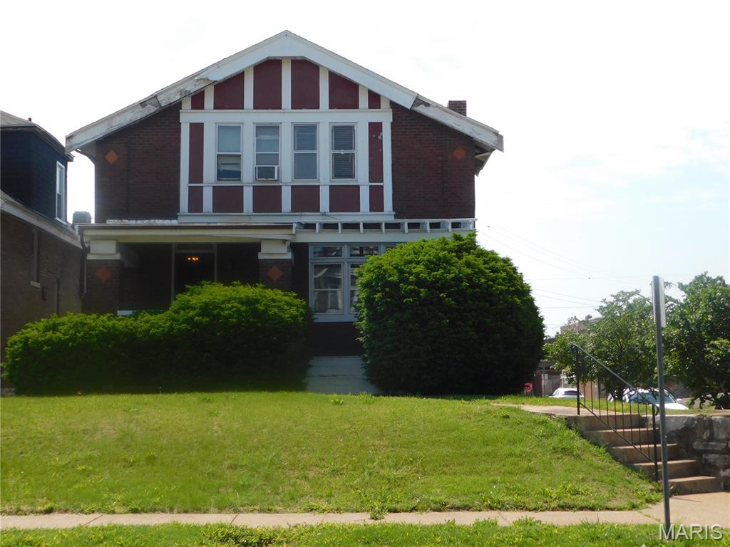 Come check out this Outstanding Opportunity to purchase this 3-bedroom brick home that is an excellent cholce for homeowners or investors
seeking a standout restoration project offering value and space in North St. Louis. The home features beautiful built-ins, beamed ceilings, historic millwork, generous room sizes throughout, preserving much of the home's historic character. The main level highlights its timeless charm, strong architectural details, stained glass windows and solid construction provide an excellent foundation for renovation and added value. This home was damage by the recent tornado. Roof was replaced 4 months before the tornado. The furnace is 15 years old, the hot water heater and A/C unit are 8 years old. The property is being sold AS-IS, seller will not pay for any warranties or inspections.
