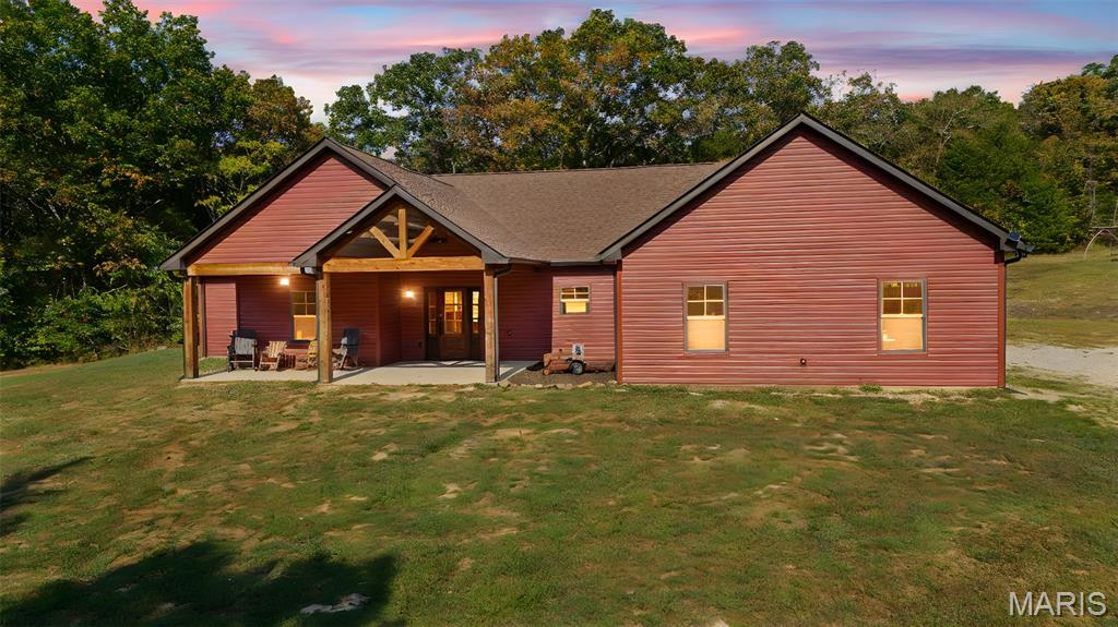 BRAND NEW custom floor plan home in highly sought after St Genevieve county minutes from Farmington! Entering the 76 acres estate you arrive at the home situated in private, peaceful location surrounded by mature woods, wildlife and trails.  Open concept, large eat in kitchen with hard surface countertops, exposed floor to ceiling fireplace and vaulted ceilings. Master suite with fully concreted saferoom, divided floor plan, jack and jill bath, main floor laundry and entertaining areas create a one of a kind, easy to reside space. Covered porches front and back! Large 3 car attached garage and LARGE detached shop capable of storing the largest of campers, trailers, vehicles UTVs and tools! Shop includes a fully concreted floors, utilities, bathroom, storage room with loft! Bring the horses and animals- fenced in areas with cover and close to shop. Property is 76 m/l acres with mature woods, wildlife, recreational opportunities, creeks, with trails throughout! Property can be bought as a whole or potentially with lesser acreage. Schedule a tour as soon as possible to see this ONE of a KIND rural estate minutes from the cultural hub of Farmington or the historic town of St Genevieve.