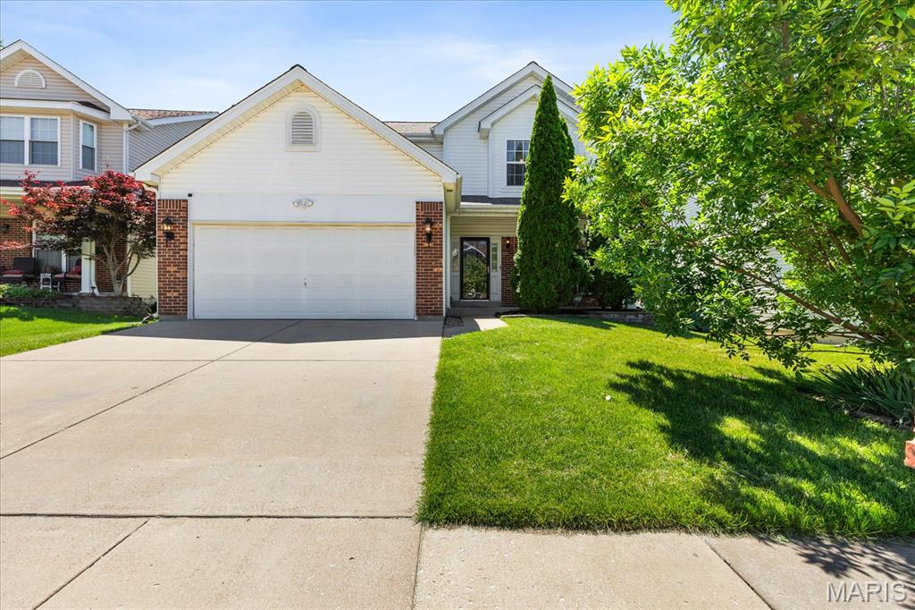 Welcome home to this spacious and beautifully maintained 2-story home offering over 3,000 sq ft of living space! Built in 2005, this 4 bed, 3.5 bath home features neutral paint throughout, 9’ ceilings on the main level, surround sound, and a cozy woodburning fireplace that has recently been cleaned and inspected. The eat-in kitchen boasts 42” cabinets, brand-new stainless steel appliances, breakfast bar, and pantry. The spacious primary suite includes a coved ceiling, box window, oversized walk-in closet, and en suite bath. The partially finished lower level offers a large rec room, dry bar area, egress window, and full bath—perfect for entertaining or additional living space. Major updates include dual zoned HVAC systems replaced in 2024 & 2025, new roof in 2025, several new windows in 2025, and sump pump. Complete with a 2-car garage, and sprinkler system this move-in ready home combines comfort, space, and peace of mind!