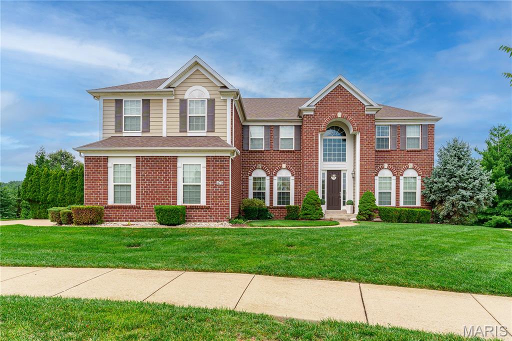 Welcome to 479 Oak Stand Path, a beautifully maintained original-owner home in the highly sought-after Reserve at Chesterfield Village. Nestled on a quiet cul-de-sac and situated on one of the largest lots in the subdivision, this exceptional 2-story home with 5 bedrooms and 5.5 baths offers an abundance of space and versatility in an unbeatable Chesterfield location. Step inside the impressive two-story foyer and discover an open, light-filled floor plan featuring 9-foot ceilings, gorgeous hardwood floors and formal entry rooms. The spacious family room with gas fireplace flows seamlessly into the kitchen and stunning vaulted sunroom surrounded by windows creates the perfect place to relax while enjoying peaceful views of the private, tree-lined backyard. Kitchen features granite counters, tile backsplash, stainless appliances, center island, double ovens and gas range. Step outside to the maintenance-free composite deck, ideal for entertaining or enjoying peaceful evenings surrounded by nature. A rare main-level in-law suite with a private full bath offers exceptional flexibility perfect for guests, extended family or a quiet home office. The main level also features a separate half bath for guests and spacious laundry room. Upstairs, you’ll find four generously sized bedrooms, each featuring its own walk-in closet, including an oversized primary suite with abundant storage and spa-like bath with dual vanities, soaking tub, separate walk-in shower, and linen closet. The upper level also has two additional full bathrooms, a total of 5 full and 1 half bathrooms in this amazing home! The highly versatile walk out lower level provides 1600 additional finished sqft offering multiple flex spaces, full second kitchen and direct exterior access to covered patio making it ideal for guests, multi-generational living or entertaining. Whether you’re looking for a recreation area, media room, or private living quarters, this lower level offers endless possibilities. Additional highlights include a side-entry 3-car garage, durable cement board siding and an in-ground sprinkler system. 
Located next to the neighborhood walking path and quiet sitting area, you’ll love the convenience of walking to the amazing Chesterfield amenities including Chesterfield Park, Aquatic Center, Amphitheater, YMCA, library, Riparian Trail, and the exciting new Downtown Chesterfield development currently under construction. You’ll also appreciate quick access to Interstate 64/40, Chesterfield Commons and St. Louis Premium Outlets for endless shopping, dining, and entertainment. All this plus Rockwood Schools - Wild Horse Elem, Crestview Middle and Marquette High, you’ll find this exceptional property combines outstanding location, thoughtful design, and remarkable living space in one of Chesterfield’s most desirable neighborhoods. What an incredible home to call your own!