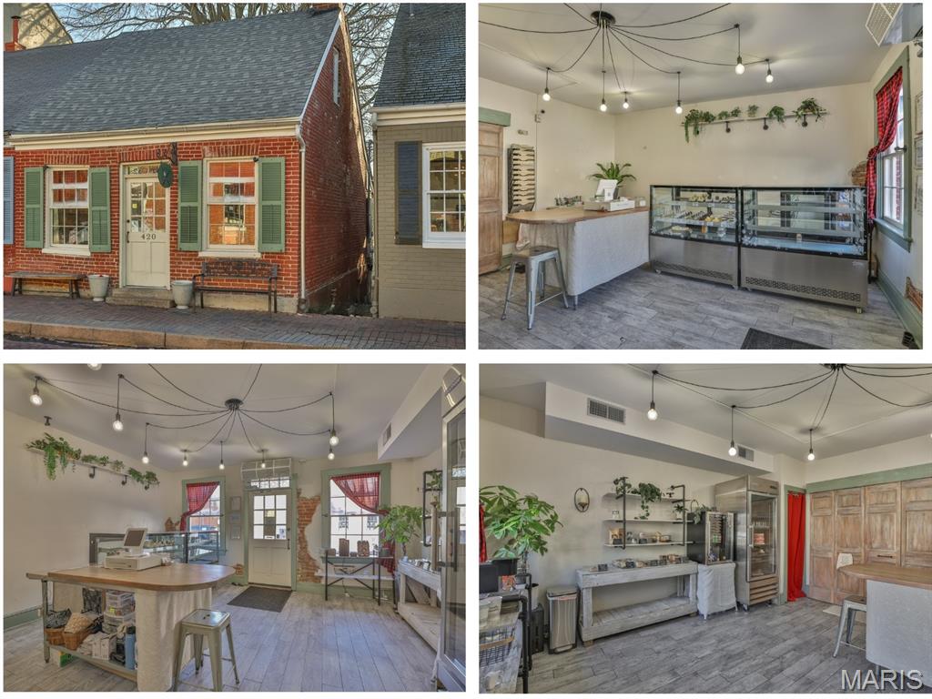 Rare opportunity to own a piece of Historic Main Street St. Charles at a newly adjusted price! Located in the heart of one of the region’s most vibrant commercial districts—featured on The Today Show and known for year-round tourism, festivals, and unbeatable foot traffic—this charming brick storefront offers the perfect blend of income potential and long-term value. All major systems have been updated, including HVAC, electrical, and plumbing, while the 135-year-old building still radiates character with original detailing and paver block frontage. The main level features a bright, inviting showroom, plus a clean kitchen area (fixtures owned by tenant). Bonus features include a mostly finished attic space with approx. 300 sq ft of storage, a deep mop sink, and an additional 31x15 basement area with private exterior access—ideal for future utility, storage, or expansion. Usable outdoor space and access to large public parking lots directly behind the building add extra functionality. Currently leased to Fig & Lyles Bakery, the tenant pays $1,800/month plus utilities, with a lease in place through 12/31/25. Zoned for retail, office, boutique, or food service. Whether you're an investor or a business owner, this is your chance to secure one of the best locations on Historic Main Street!