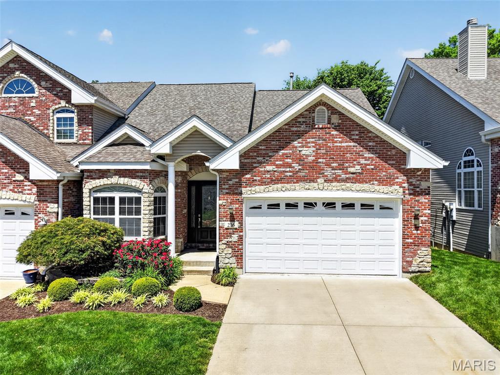 Come see this fabulous villa offering approx. 2,500 sq ft of comfortable, low-maintenance living with an open floor plan, vaulted ceilings, and skylights that create a bright, airy feel throughout the main living areas. The great room is ideal for relaxing or entertaining, flowing seamlessly into the dining area and kitchen. The main-level primary suite features a custom closet and beautifully renovated private bath. A second bedroom on the main level offers flexibility for guests, while a dedicated office with beautiful built-in shelving makes working from home a breeze. You’ll also love the convenience of main-floor laundry. The partially finished lower level expands your living space with a full bathroom, a large recreation/family area, and a private sleeping area, plus additional flex space for hobbies, a workout room, or storage. Conveniently located in an exclusive gated villa community in St. Charles, MO, just minutes from Hwy 364 (Page Extension), Hwy 70, Arena Parkway, and the Katy Trail, providing easy access to shopping, dining, and entertainment.