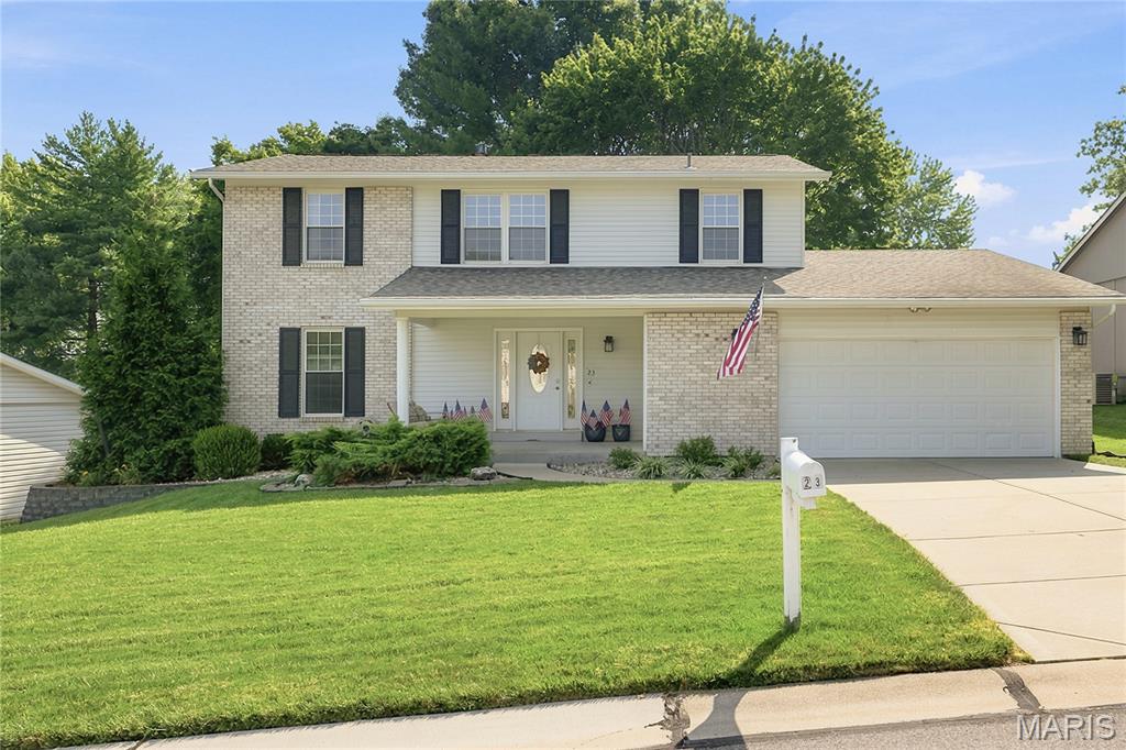 A wonderful, one-owner home in St. Peters MO. Over 2100 SQ FT of living space includes 4 bedrooms and 3 bathrooms in the Francis Howell School District. The main level includes a nice-sized kitchen with a large island, a formal dining room,  living room/office, and a family room with a gas fireplace. Main floor laundry is a PLUS. Upstairs has four large bedrooms and two full bathrooms. A fenced in backyard for the kids and pets. So much opportunity awaits. A new roof is being installed at the beginning of August.