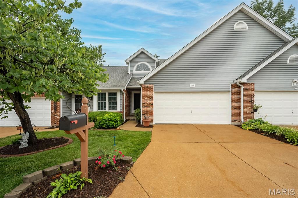 Enjoy the ease of low-maintenance living in desirable Kehrs Mill Crossing! Beautifully maintained and thoughtfully updated, this inviting 2-story villa offers 2 bedrooms, 2.5 baths and 1,422 square feet of comfortable living space, enhanced by updated flooring, new carpet throughout May 2026, baseboards, lighting and a beautifully remodeled primary bath. A welcoming foyer opens to an expansive living and dining area featuring a cozy gas fireplace, abundant natural light and sliding glass doors leading to a private deck overlooking mature trees, creating a peaceful outdoor retreat with added privacy.

The spacious eat-in kitchen offers abundant cabinet and counter space, a pantry, breakfast area and convenient pass-through to the dining room, making everyday living and entertaining effortless. A powder room and attached 2-car garage complete the main level, while the full unfinished basement provides excellent storage and is ready for your finishing ideas to create even more living space.

Upstairs, the vaulted primary suite serves as a relaxing retreat with a generous walk-in closet and beautifully remodeled ensuite bath featuring a custom tiled walk-in shower. A spacious second bedroom, full bath and versatile loft overlooking the foyer provide flexible space for guests, a home office or additional living area.

Kehrs Mill Crossing offers a community pool, social activities and low HOA fees, all just minutes from Ballwin Park, golf courses, shopping and dining. A wonderful opportunity to enjoy the carefree lifestyle you've been waiting for!