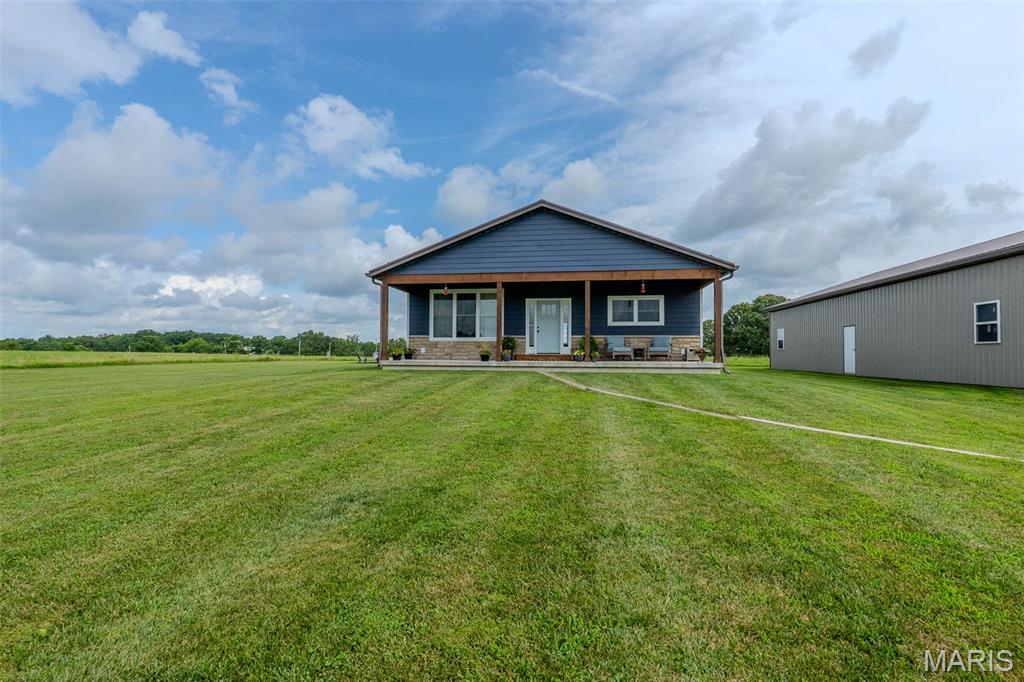 The perfect cattle farm with 129/137 acres in lush grass pasture. Cattle grazing on rotation twice a day, no hay is cut from the fields. Owner is currently running 40 calf/cow pairs.  10 6' 600-gallon tire tank waterers with in-ground shut offs. One upsized 1.75 HP well pump, feeds the house and the fields. One spring fed pond, 8 acres of woods, 5 years in a management Intensive Rotational Grazing program. 40 x 60 ft barn with 12 x 60 lean to. 10 x 20 sliding door on each end. 8 x 60 concrete pad in barn with 2 8 x 18 tool/storage rooms. All interior fencing is high tensile electric fence with plug in energizer. Property limed in 23 to soil test.  MFA seed mix- clover, rye, etc. in Spring 24.
2 bedroom/1bath house built in 2021 has 2 x 6 exterior walls with spray foam insulation. HVAC is a heat pump with dual fan high efficiency. Metal roof, Hardi Board siding, water softener, 30 Amp generator plug in, 8 ft covered porch on front and back, electric fireplace, all PEX plumbing, permanent sump pump, soft closure cabinets, Quartz counter tops, hardwood flooring in main areas. S?S appliances and a beverage refrigerator in the island.
This farm is pristine and well-tended. There are some exclusions of equipment that will not convey. Ask agent for more details. Farm is in a state farm management program for waterers and fencing with less than 5 years left.