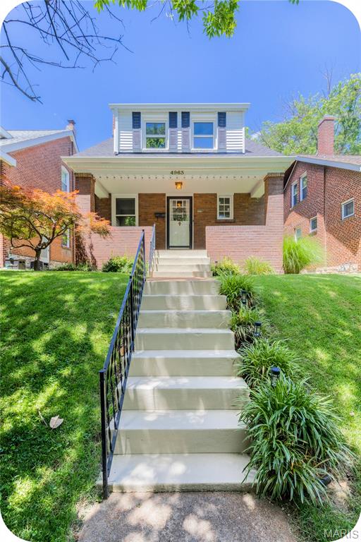 This updated 2-bedroom, 1-bath brick cutie is in the heart of beautiful, tree-lined, Southampton, just steps from some of the neighborhood's most popular restaurants, coffee shops, and local favorites. The main floor features updated flooring throughout the living room, dining room, kitchen, and bright sunroom. Upstairs, you'll find two generously sized bedrooms (both with ample closet space) and a nice-sized full bath. Step outside to enjoy the adorable backyard and convenient 1-car garage - ideal for relaxing, entertaining, or gardening. Major updates provide peace of mind, including a new roof, gutters, some siding, dishwasher, and spot tuckpointing. Additional improvements completed within the last few years include the refrigerator, flooring, windows (with a transferable warranty), and water heater. You'll love being within walking distance of neighborhood favorites like Russell's, Espresso Yourself, Clementine's, and more. Plus, you're just a short jaunt from Golden Hoosier and Bud's Pizza, making it easy to enjoy some of South City's best dining, coffee, and entertainment options. With thoughtful upgrades, a fantastic walkable location, and plenty of cozy South City charm, this home is ready for its next owner to move right in and enjoy.