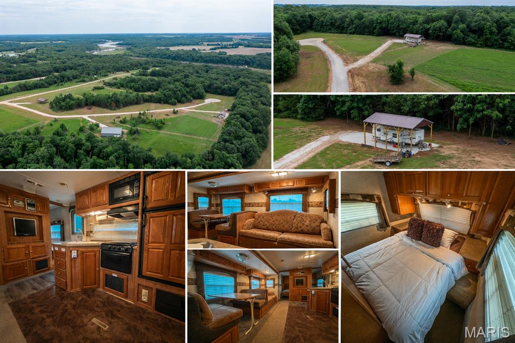 These Mark Twain Lake acreage lots are located along the sought-after Route J corridor! The Halyon Estates 3-5 acre building lots are ready to go, with water, electric, and internet already available at the roadside. With no restrictions, this acreage is perfect for campers, with the option to transition into a permanent structure in the future. All lots are also ready to build on for an established country residence.

The original 109-acre generational farm was owned by the Baumgartners, two retired school teachers who spent their time enjoying this family heritage. They grew wildflowers and simply loved being on the farm, reading books and appreciating the beauty around them. They knew this was a special place with creeks, ponds, grassland, woods, and abundant wildlife.

Each tract has been thoughtfully divided to provide both privacy and diversity, featuring gentle rolling hills that transition into level areas suitable for a variety of future home plans. This lot also features a 20x30' RV shed with 12' height and includes a 28' 2007 Rockwood Camper. 

This farm has the unique privilege of backing up to 113 acres of Corps of Engineers land. Halyon Estates features two private parking areas at the ends of subdivision roads where the property borders the Corps land, providing owners convenient access to enjoy hiking, mushroom & deer hunting, wildlife viewing, and exploring the surrounding natural landscape.

One of the main attractions of the area is Mark Twain Lake, with three boat ramps located within minutes of the subdivision, providing quick and easy access to the water. The lake offers an abundance of recreational opportunities, including boating, fishing, sand beaches, and a hidden gem—a waterpark.
